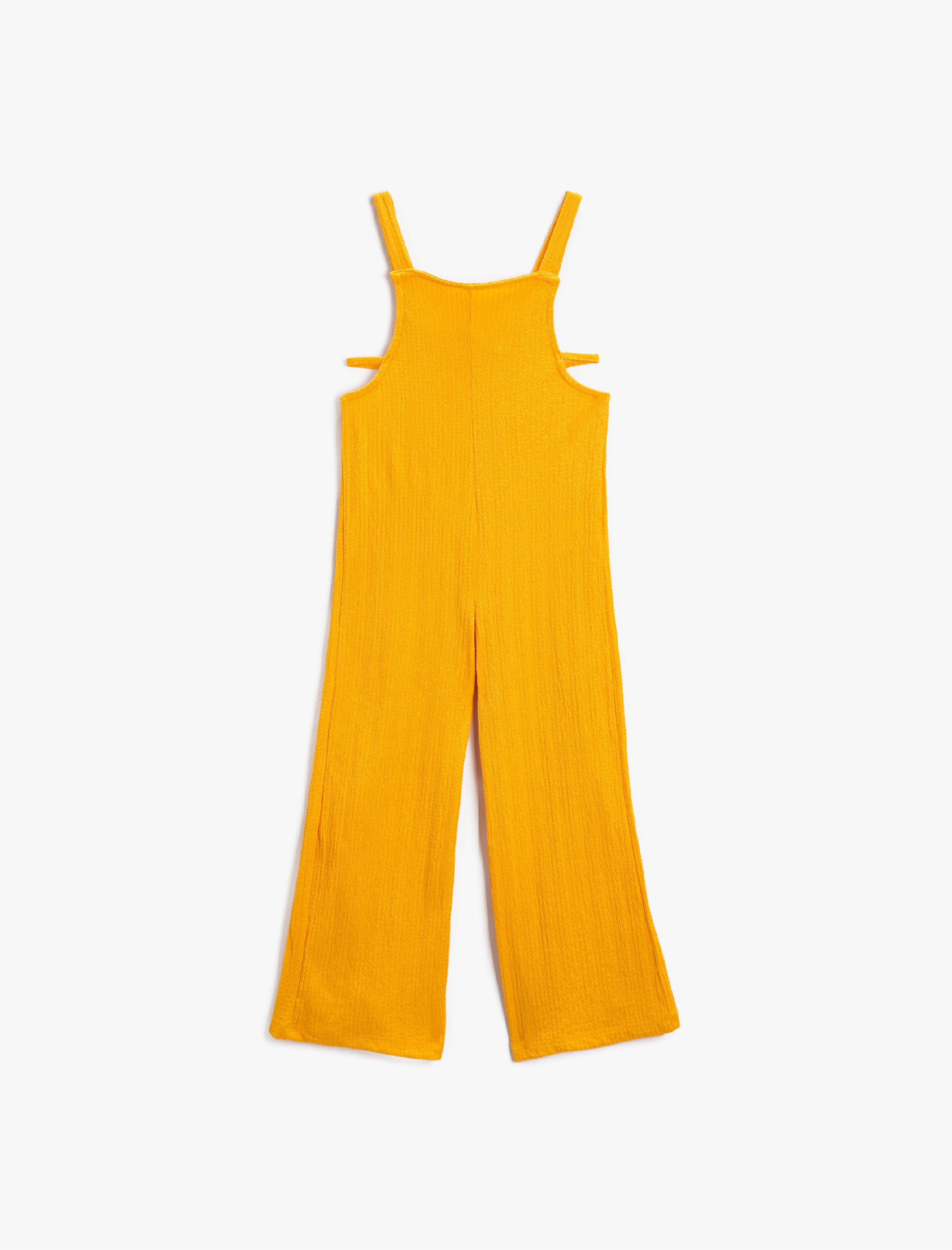  Kız Çocuk Tulum Geniş Paça Dokulu