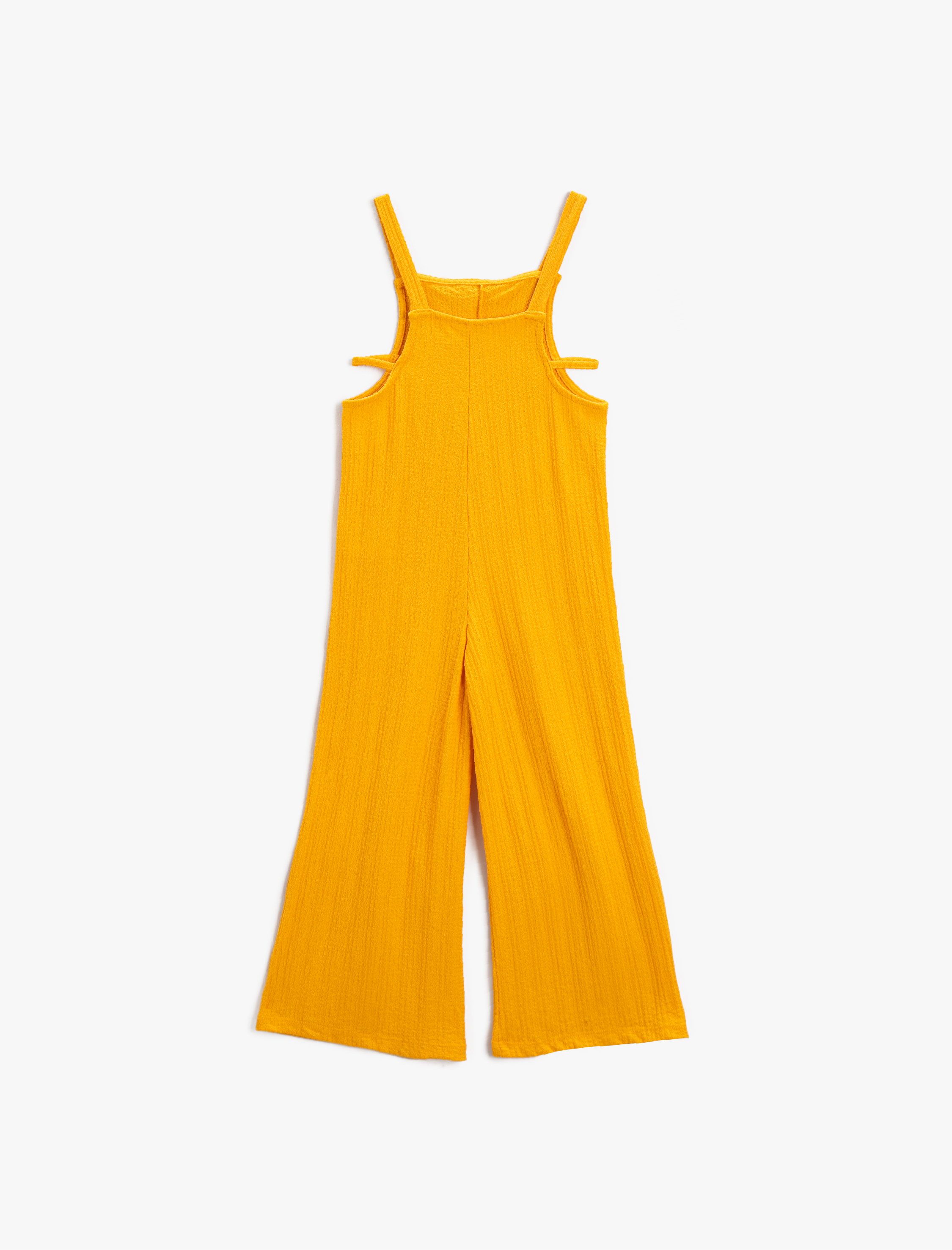  Kız Çocuk Tulum Geniş Paça Dokulu