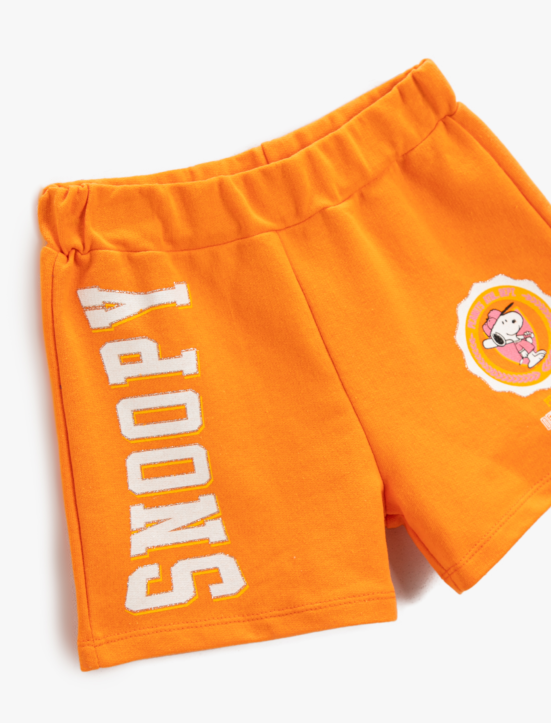  Kız Çocuk Snoopy Baskılı Şort Beli Lastikli Pamuklu