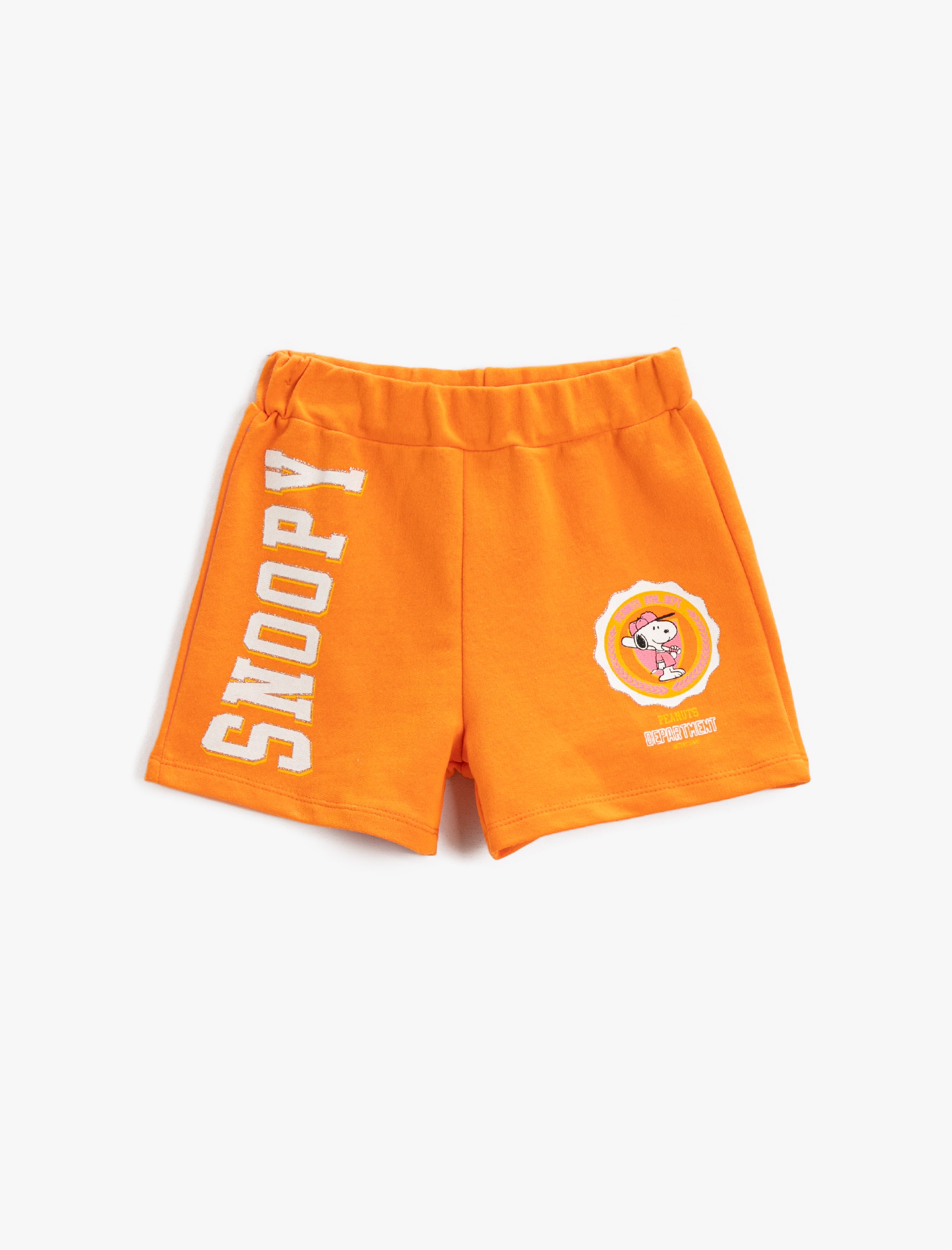  Kız Çocuk Snoopy Baskılı Şort Beli Lastikli Pamuklu