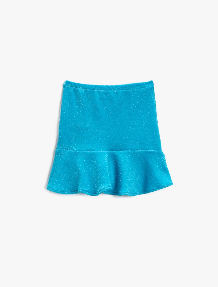 Kız Çocuk Etek Beli Lastikli Volanlı