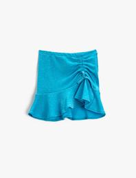 Etek Beli Lastikli Volanlı