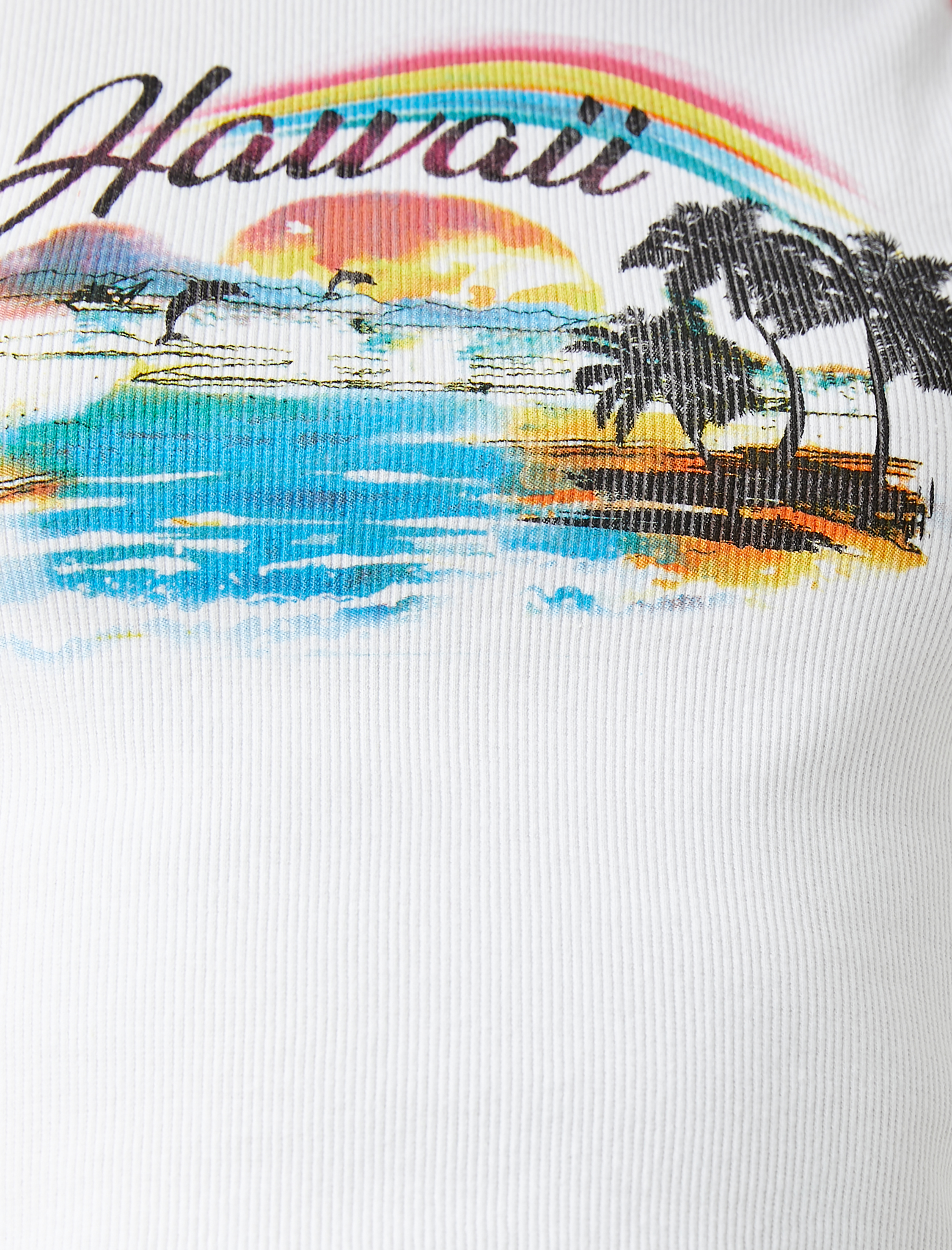   Crop Atlet Baskılı Bisiklet Yaka