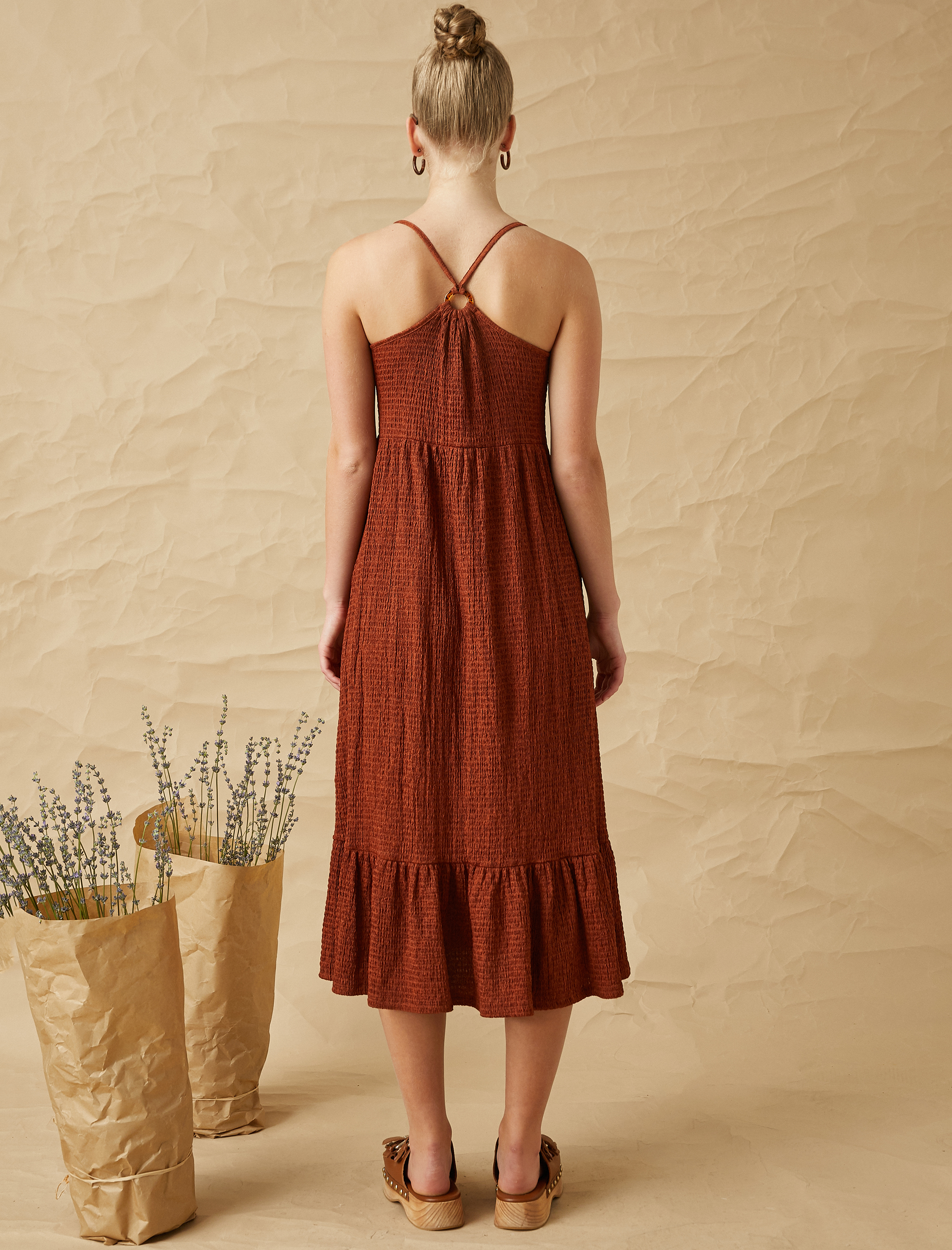 Askılı Uzun Elbise