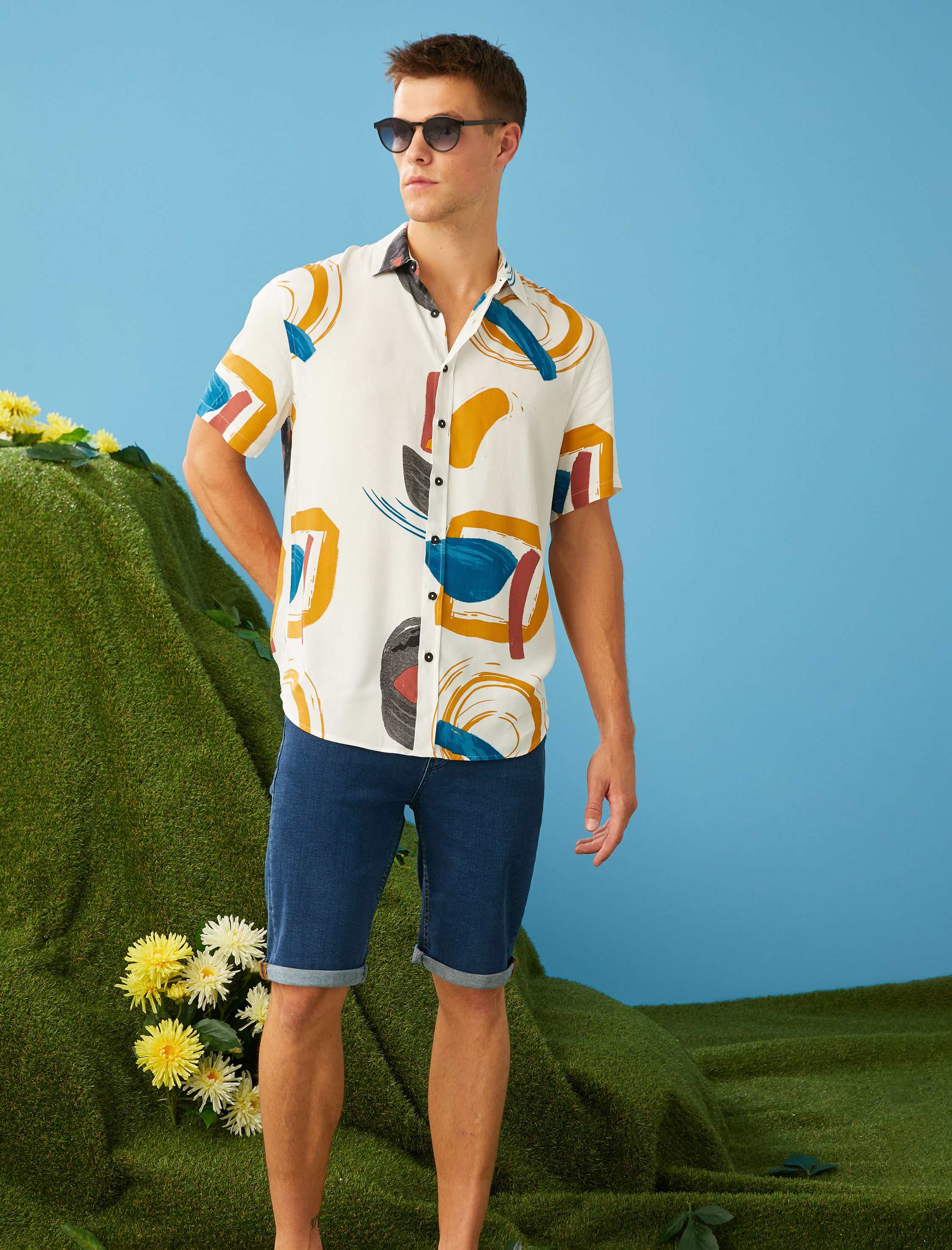 Katlama Paça Kot Şort