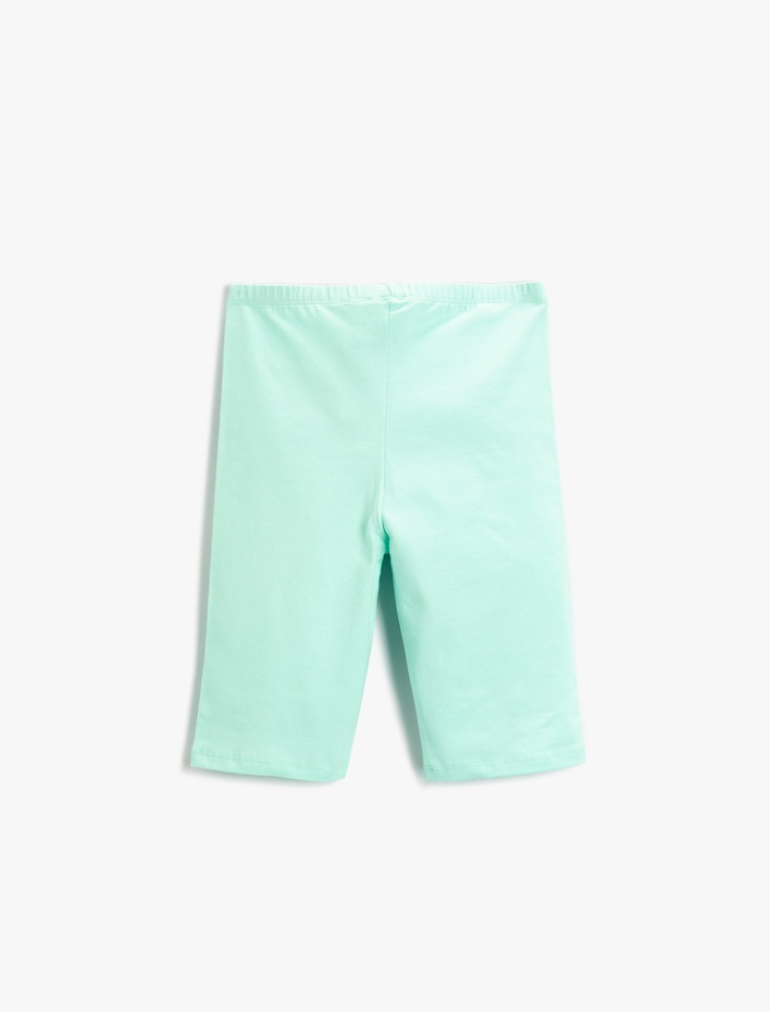 Kız Çocuk Unicorn Baskılı Bermuda Tayt Pamuklu