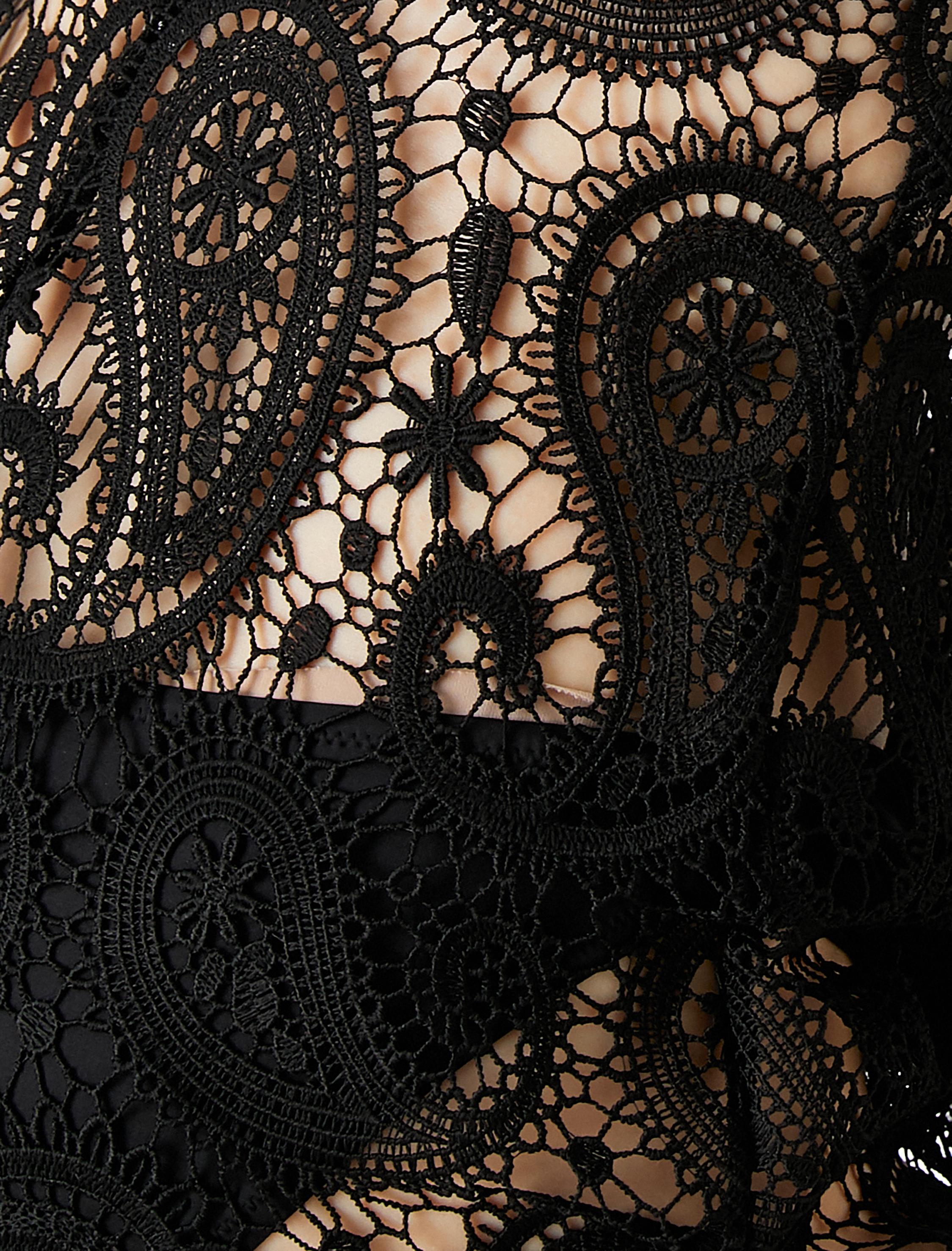   Plaj Elbisesi Kroşe Örgü Uzun Kollu