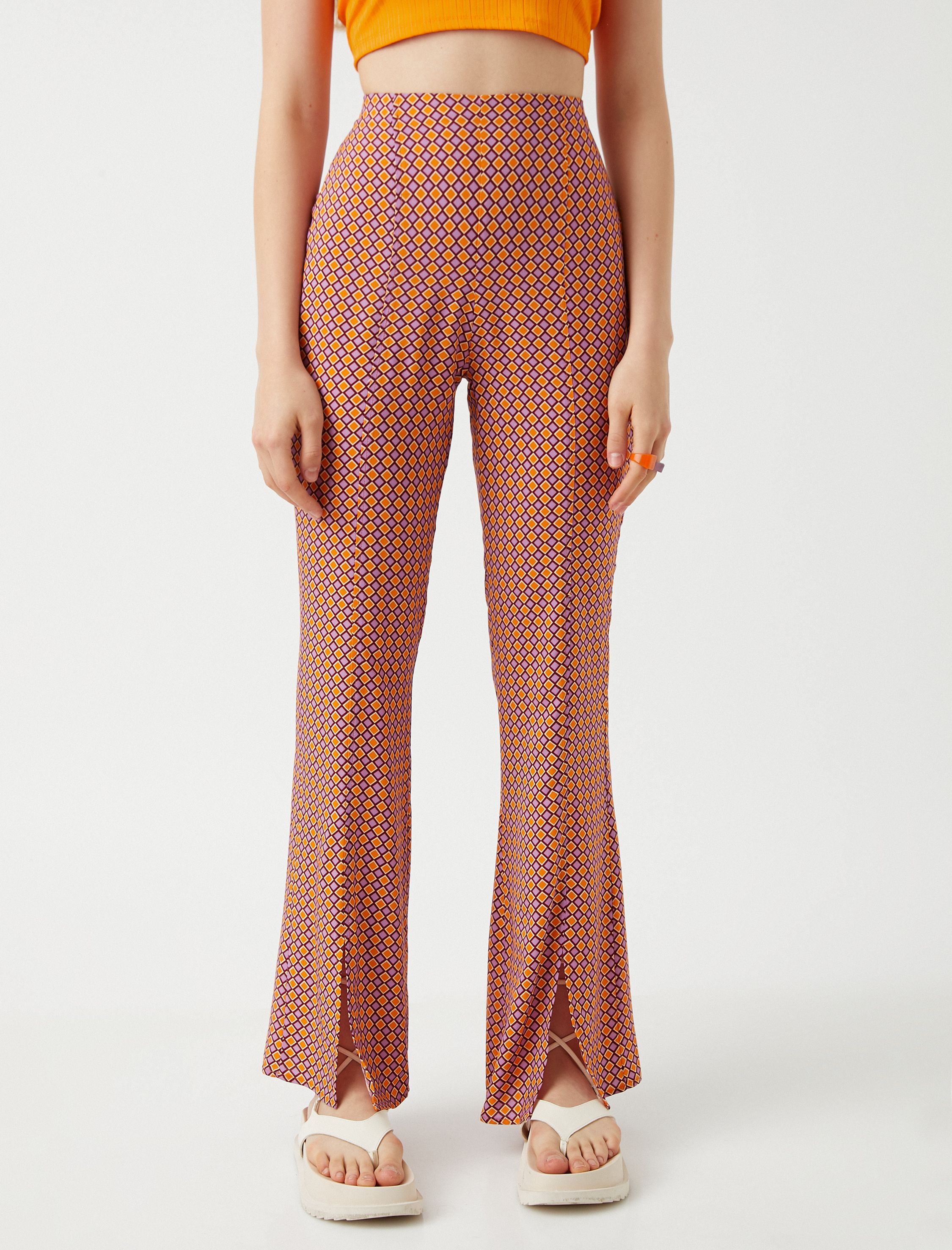   İspanyol Paça Yırtmaçlı Pantolon