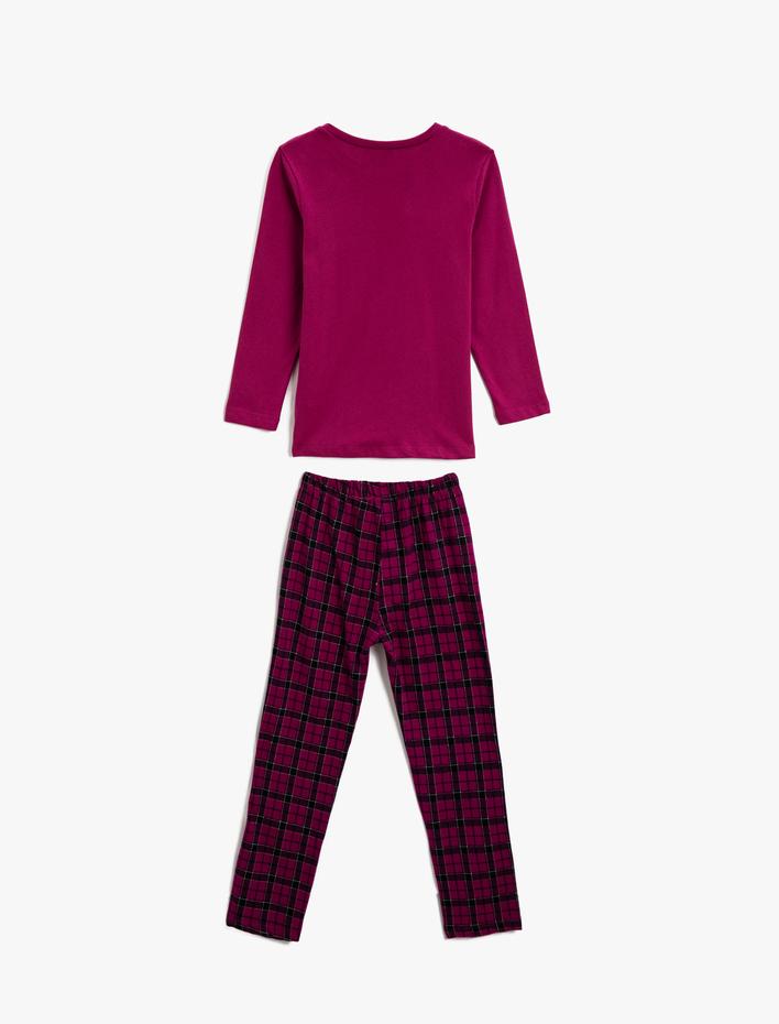 Kız Çocuk Kışlık Pijama Takımı Mickey Mouse Baskılı Lisanslı