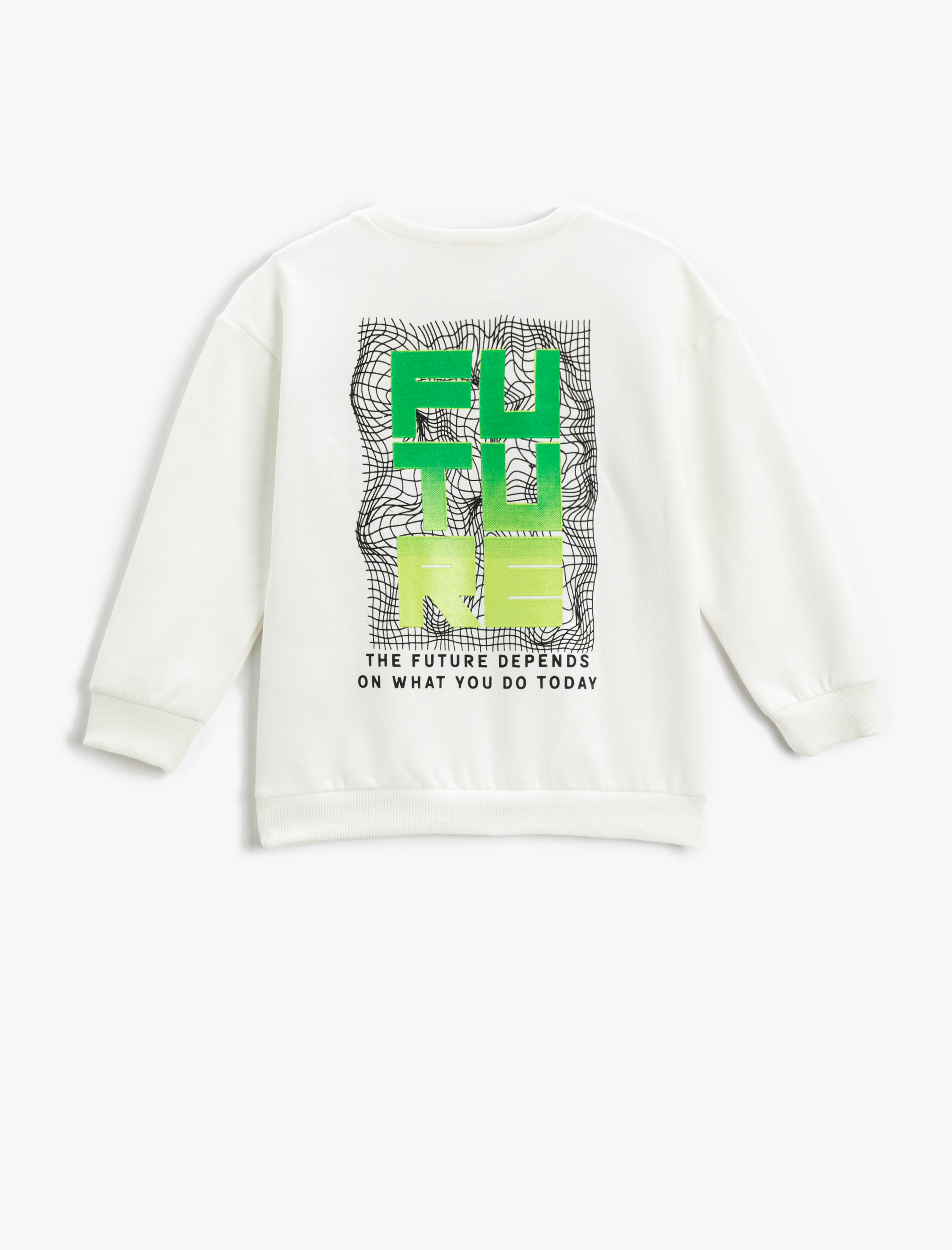  Erkek Çocuk Arkası Baskılı Sweatshirt