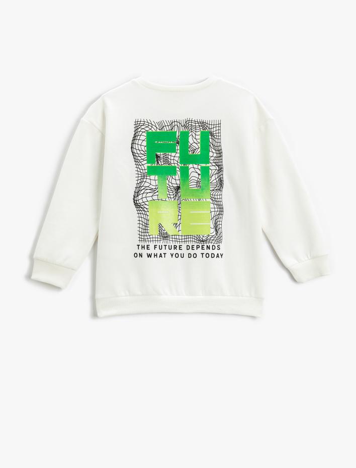 Erkek Çocuk Arkası Baskılı Sweatshirt
