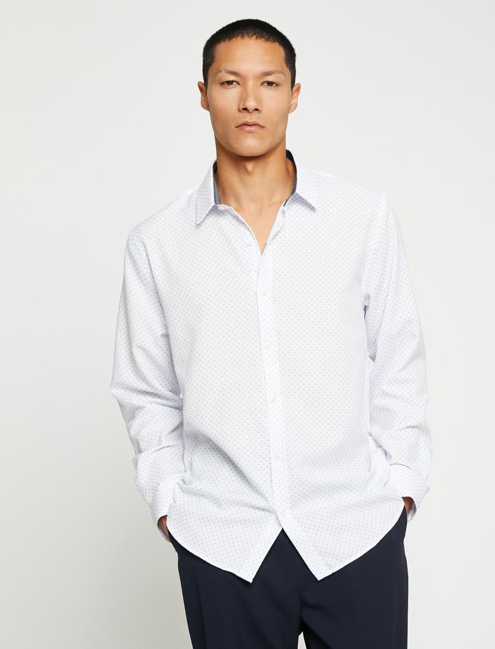  Basic Gömlek Klasik Yaka Uzun Kollu Slim Fit Non Iron