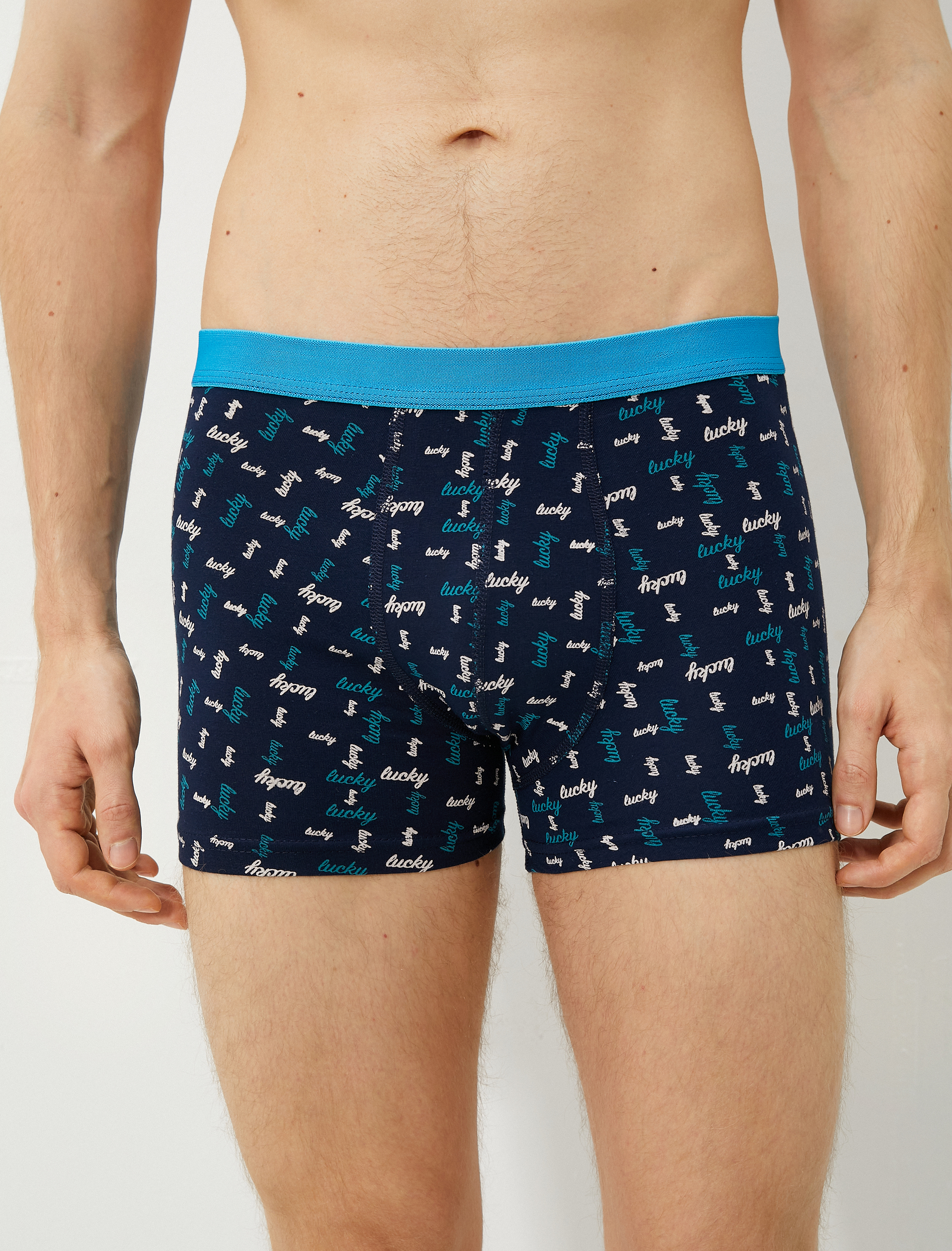   Basic 3'lü Boxer Seti Slogan Baskılı