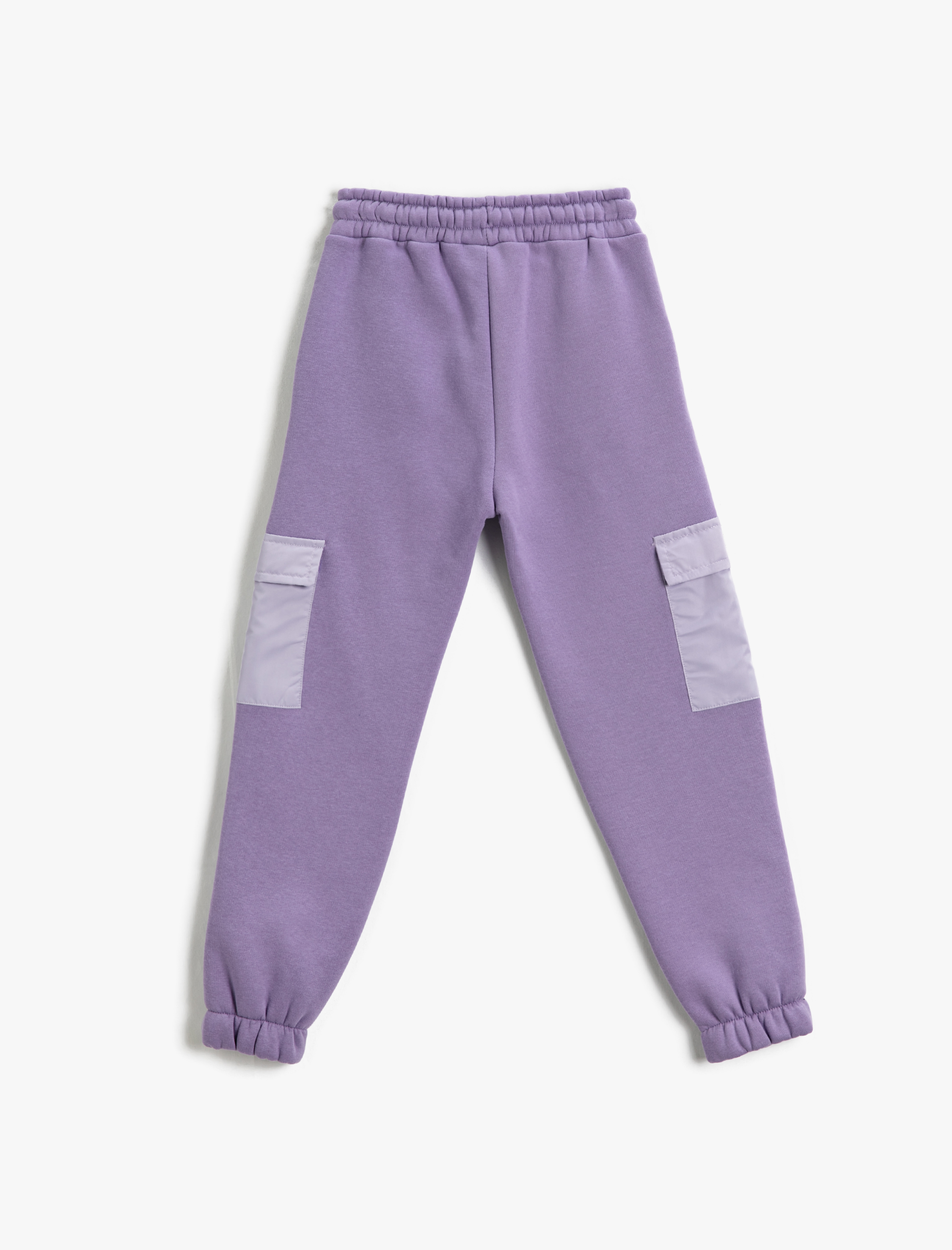  Kız Çocuk Basic Kargo Jogger Eşofman Altı Cepli Beli Bağlamalı