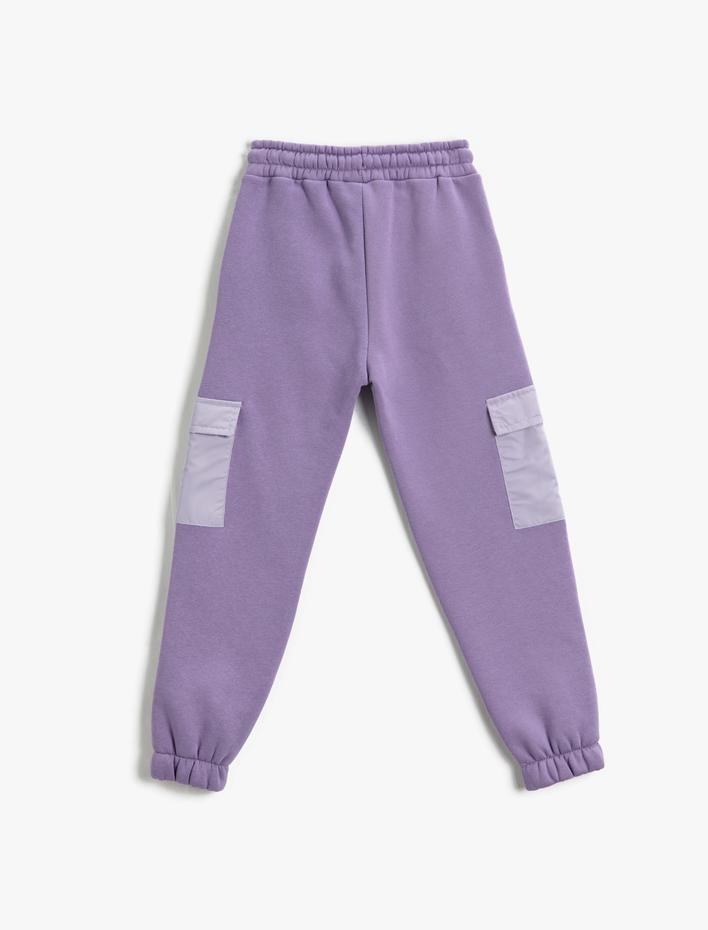 Kız Çocuk Basic Kargo Jogger Eşofman Altı Cepli Beli Bağlamalı