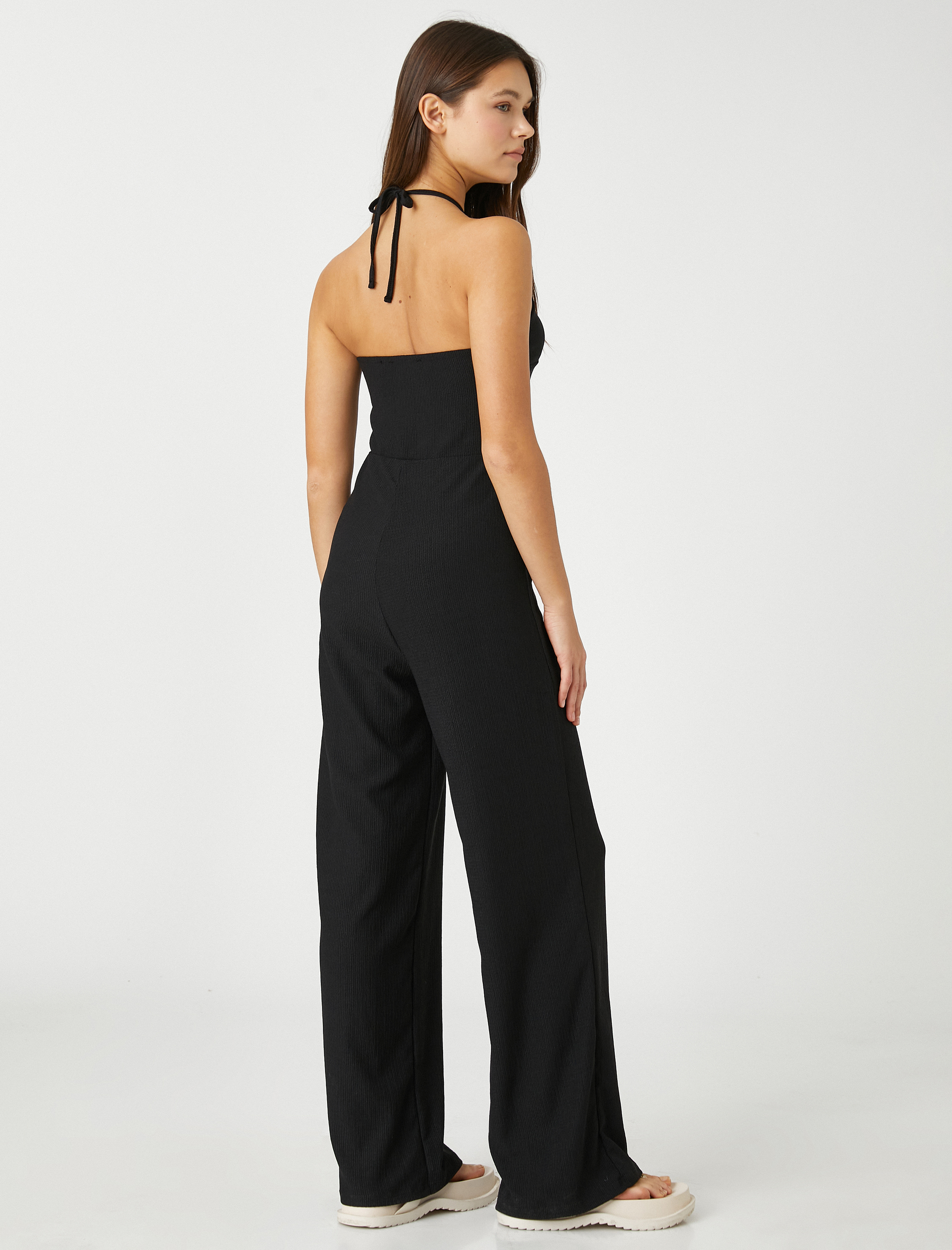   Halter Yaka Tulum Bol Paça  Bürümcük