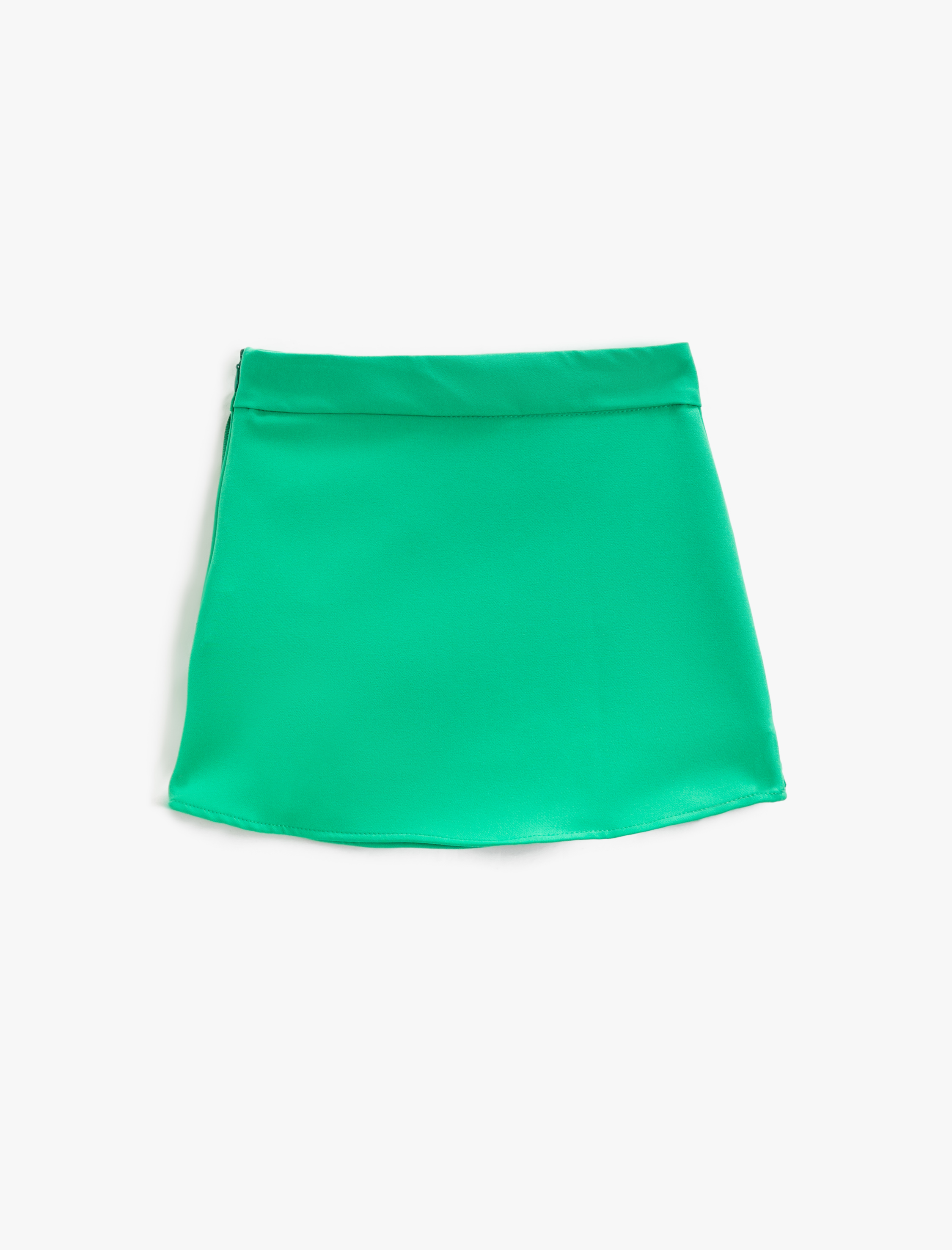 Kız Çocuk Mini Etek Fırfırlı Kruvaze Fermuar Kapamalı