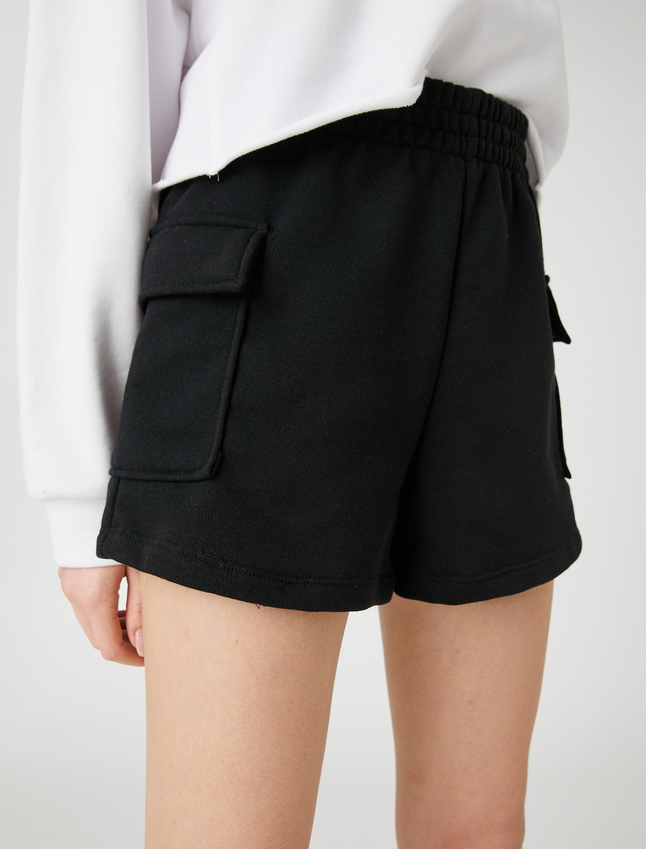   Kalın Spor Kargo Şort Yanları Cepli