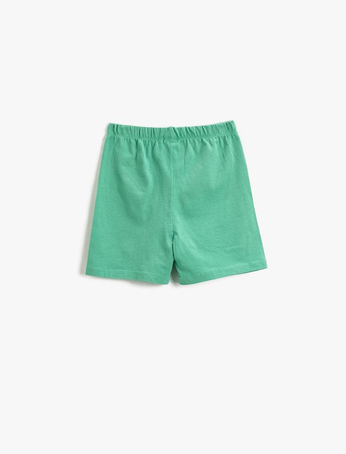 Erkek Bebek Baskılı Şort Beli Lastikli