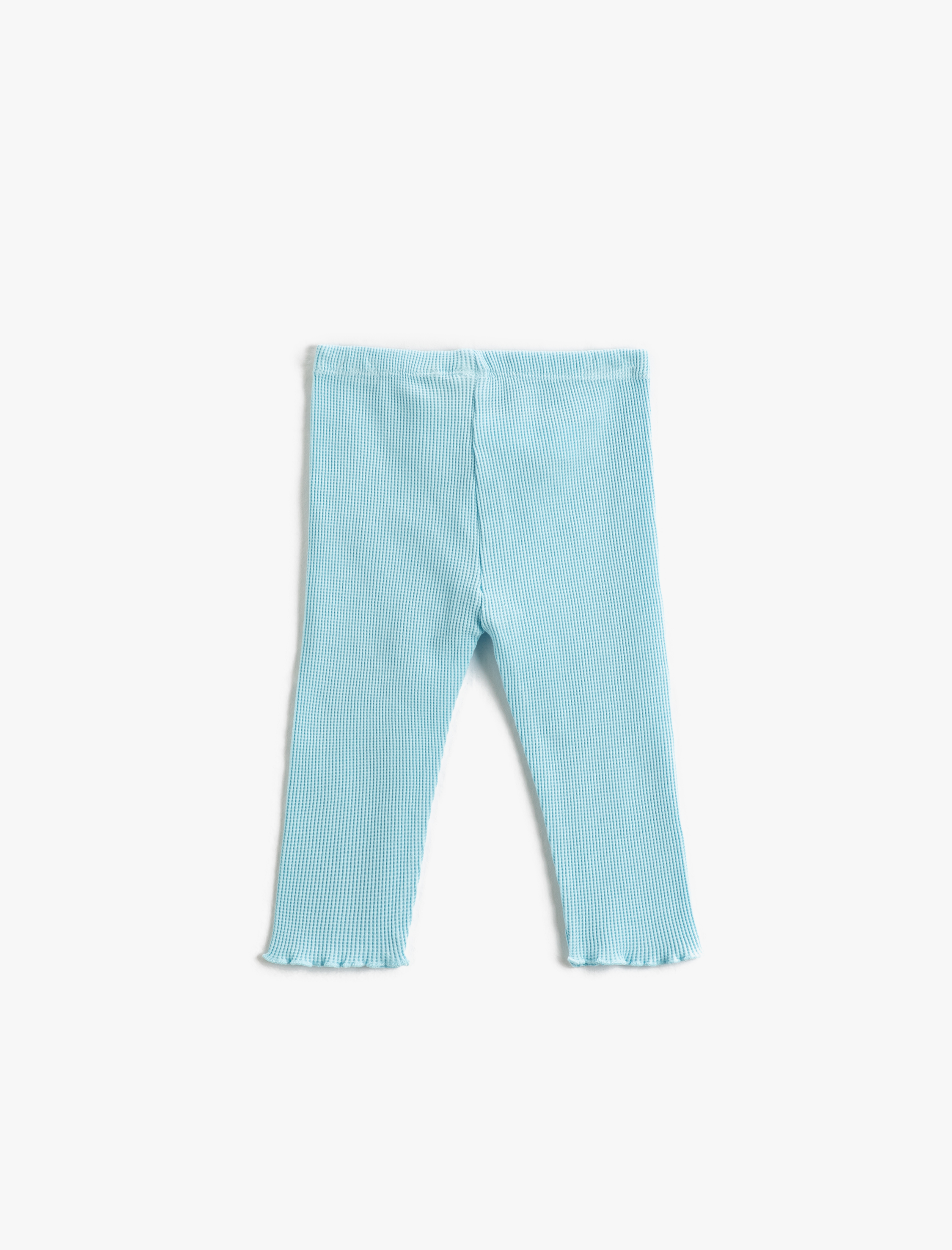  Kız Bebek Dokulu Basic Tayt Beli Lastikli Pamuklu