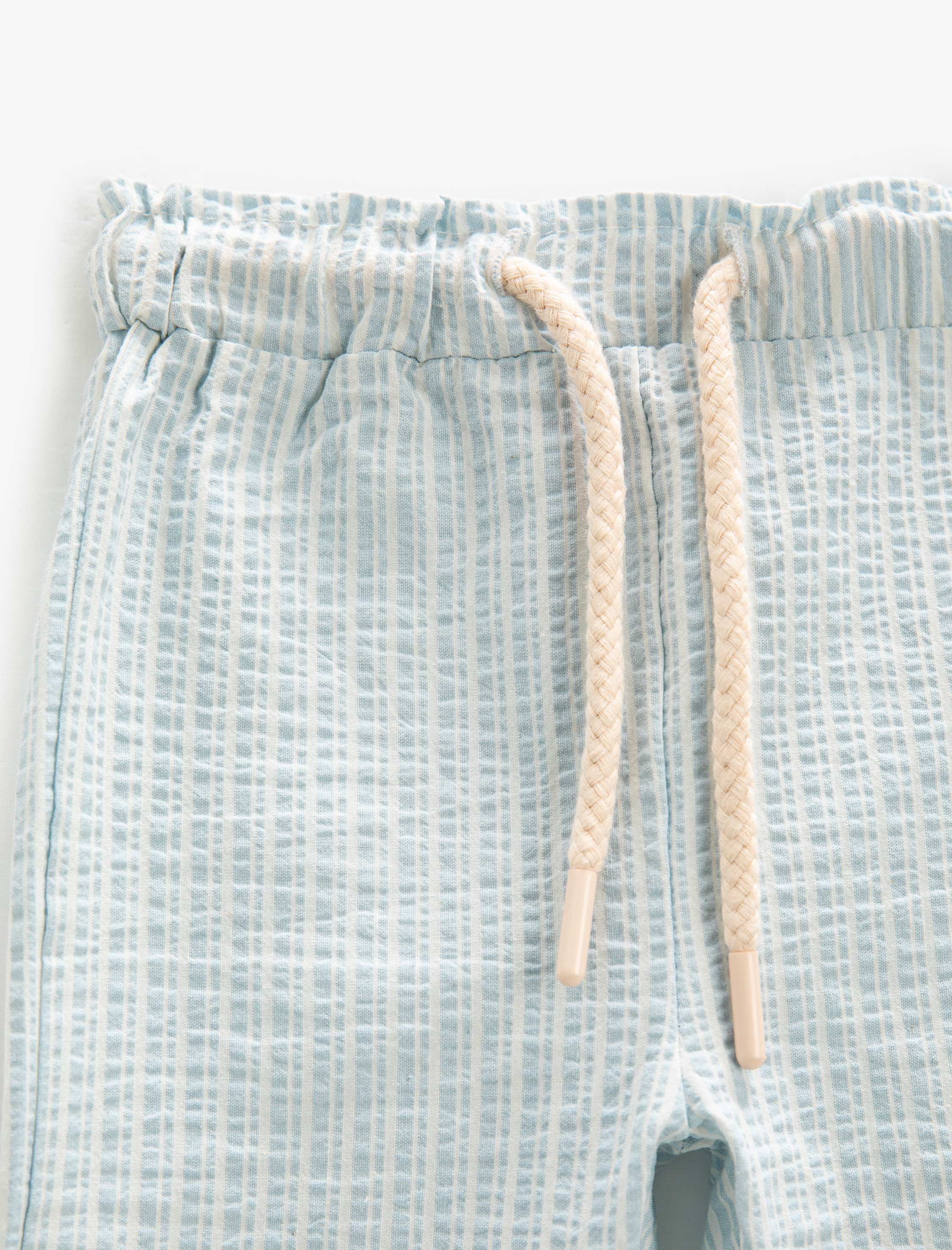 Erkek Bebek Pantolon Slim Fit Beli Bağlamalı Dokulu