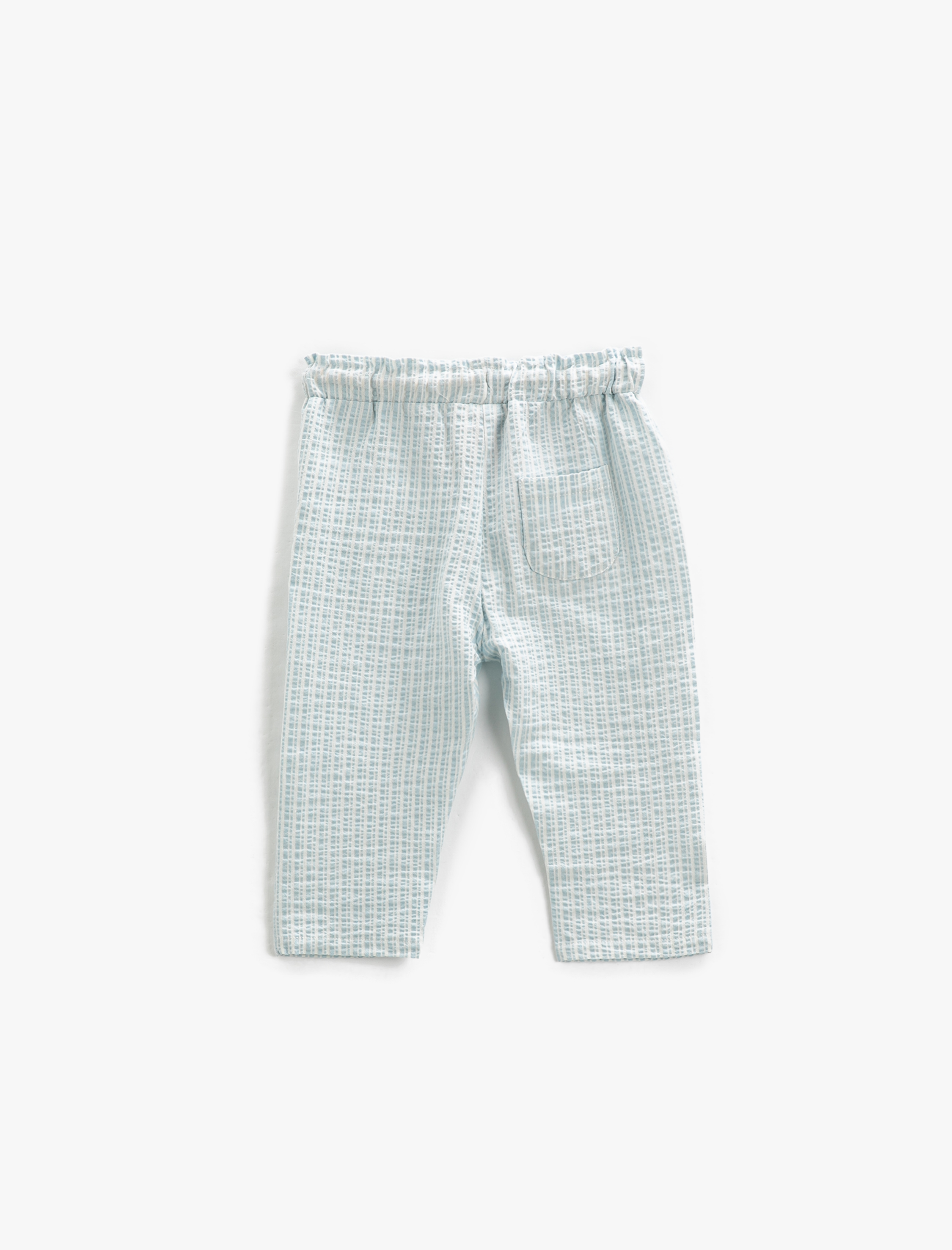 Erkek Bebek Pantolon Slim Fit Beli Bağlamalı Dokulu