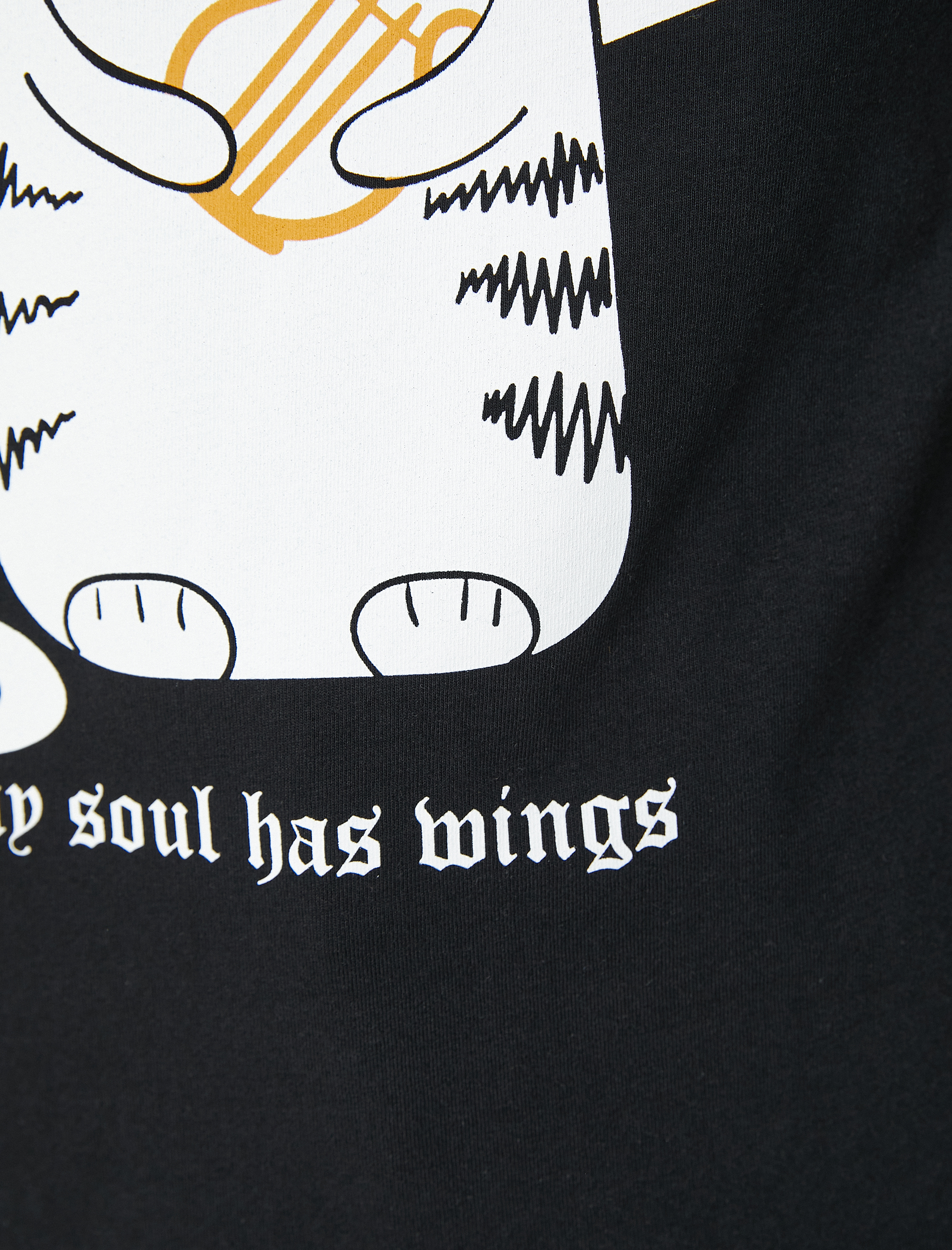   Pamuklu Tişört Slogan Baskılı Kısa Kollu Bisiklet Yaka