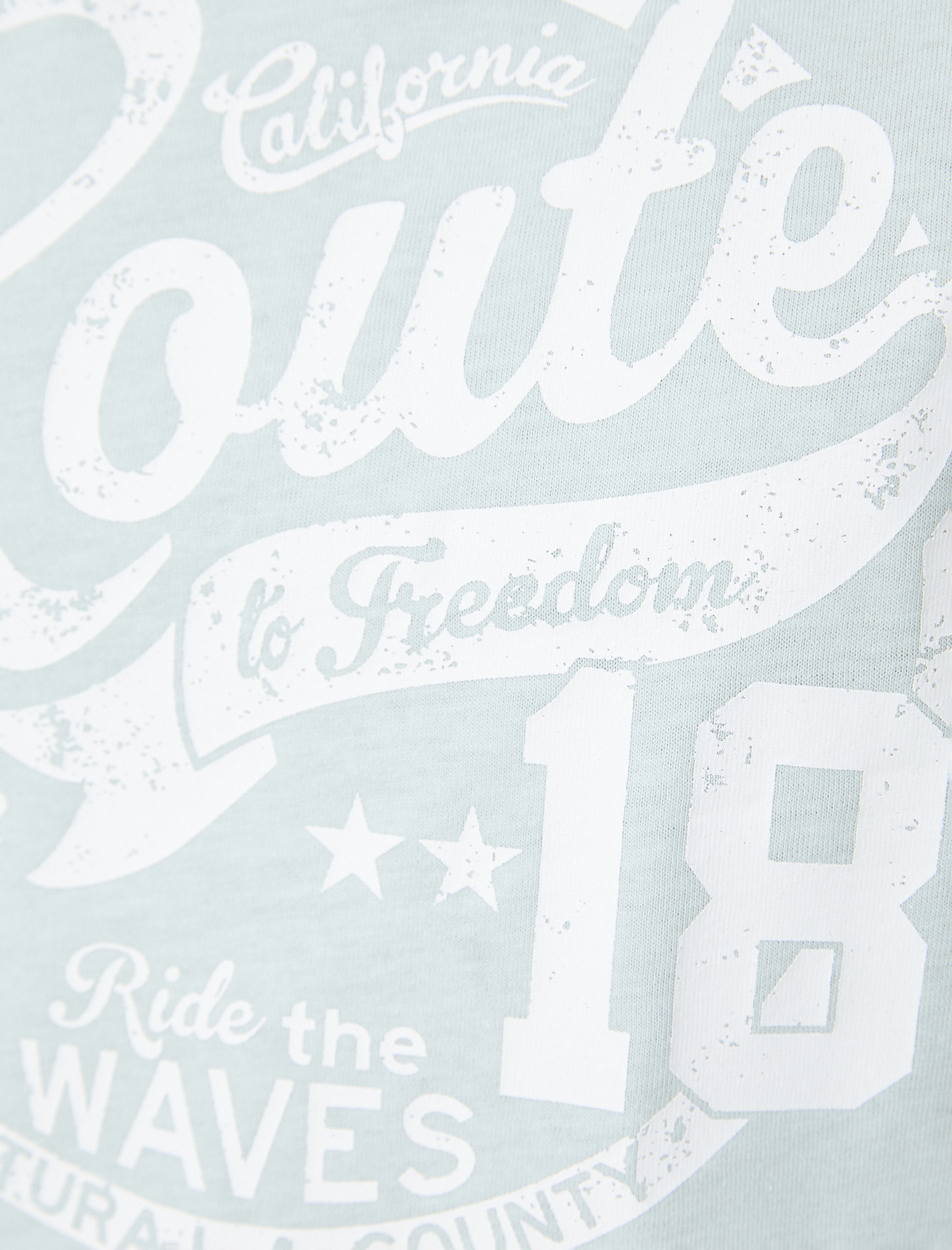   Crop Atlet Baskılı Pamuklu Bisiklet Yaka