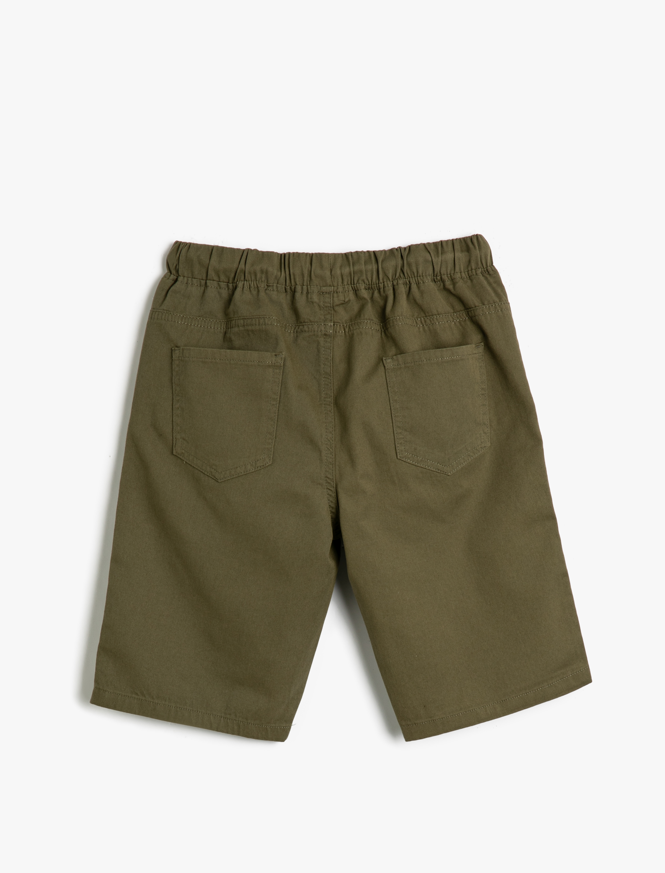  Erkek Çocuk Şort Slim Fit Beli Bağlamalı Lastikli Cepli Pamuklu