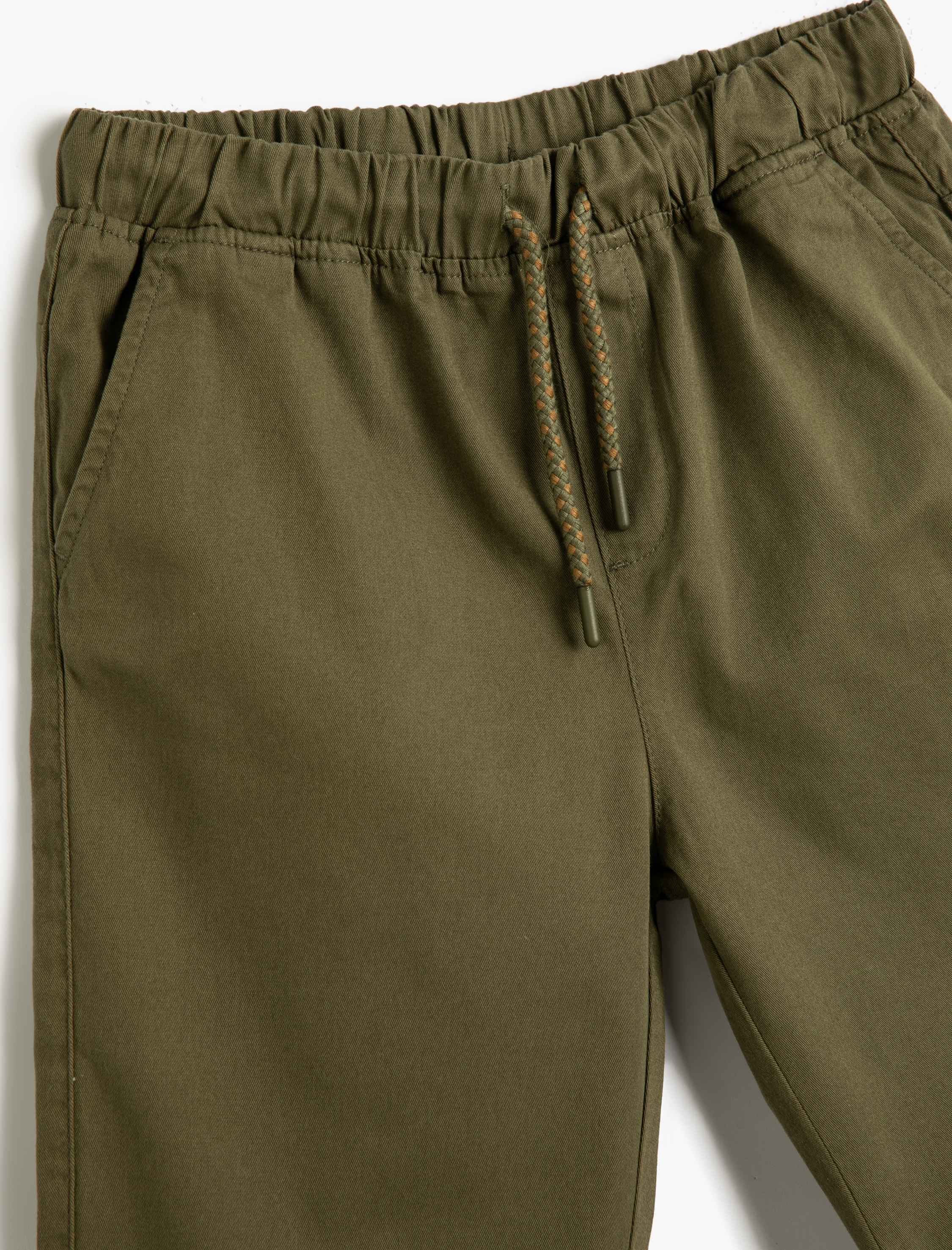  Erkek Çocuk Şort Slim Fit Beli Bağlamalı Lastikli Cepli Pamuklu