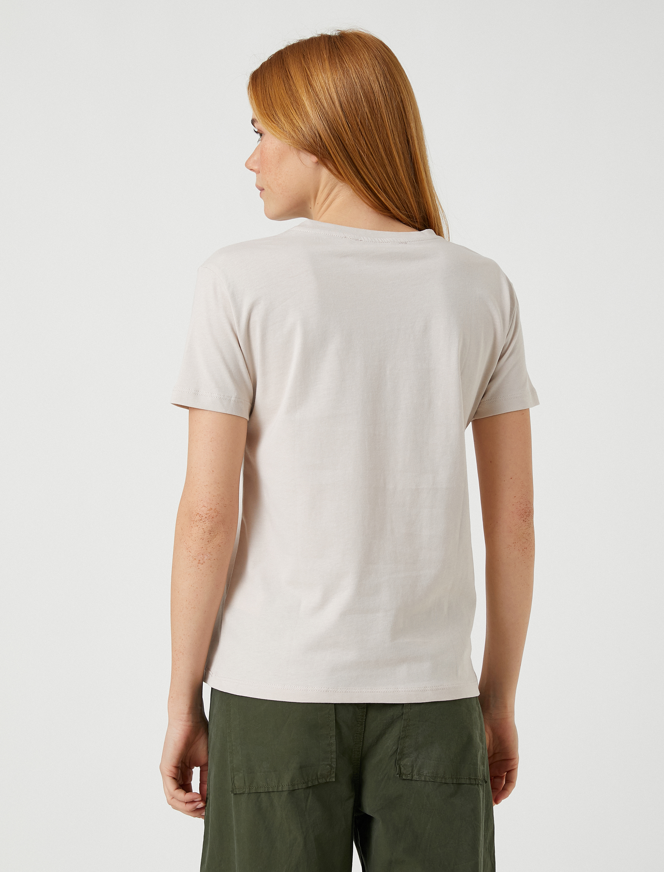   Basic Tişört Kısa Kollu Bisiklet Yaka