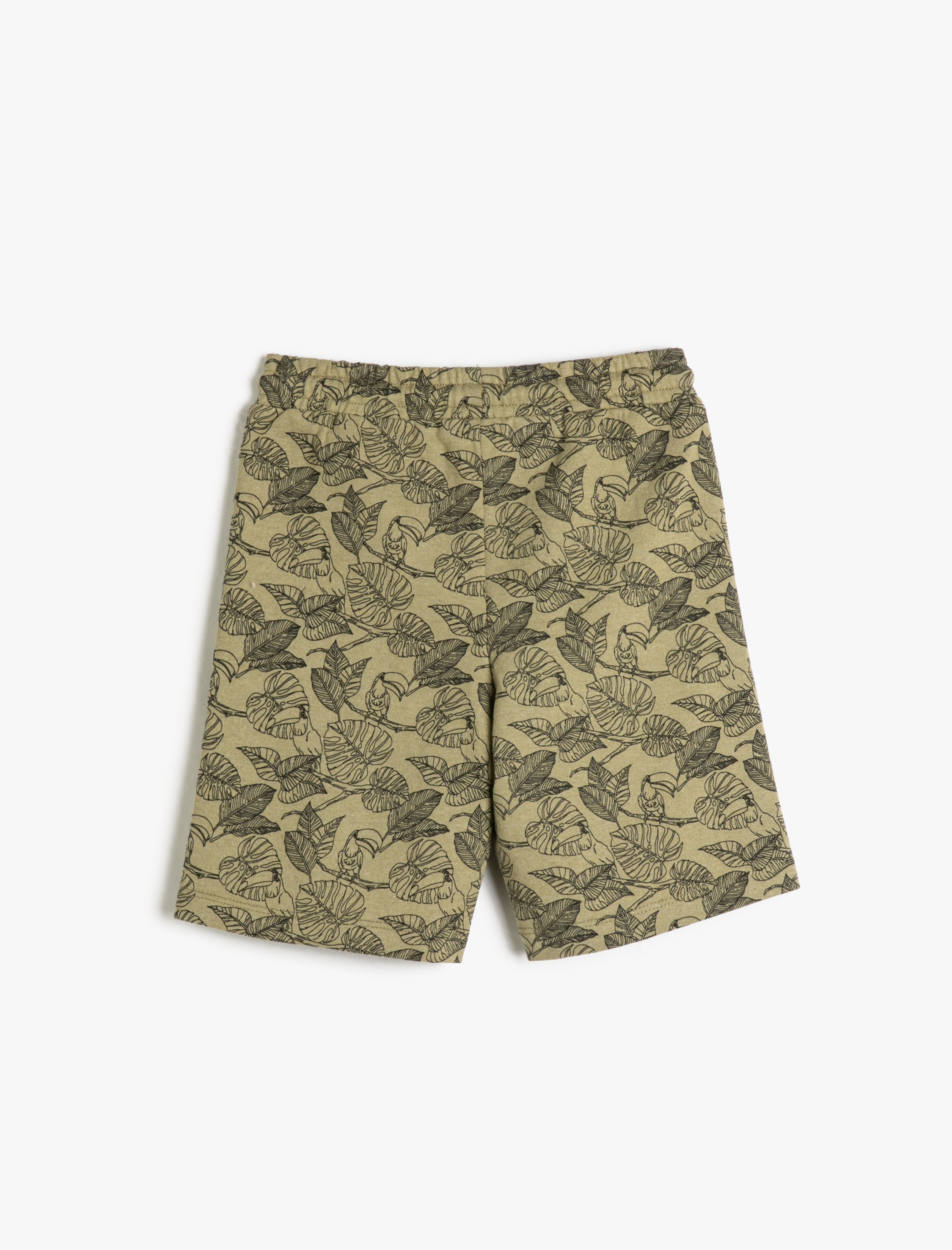  Erkek Çocuk Şort Beli Bağlamalı Baskılı Cepli