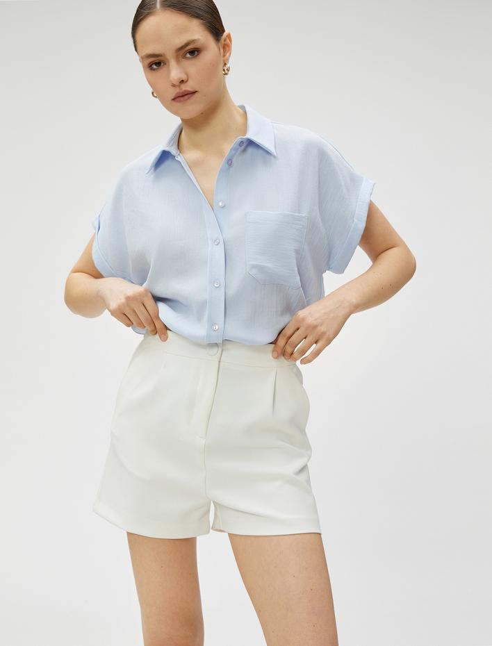  Kısa Kollu Gömlek Cep Detaylı