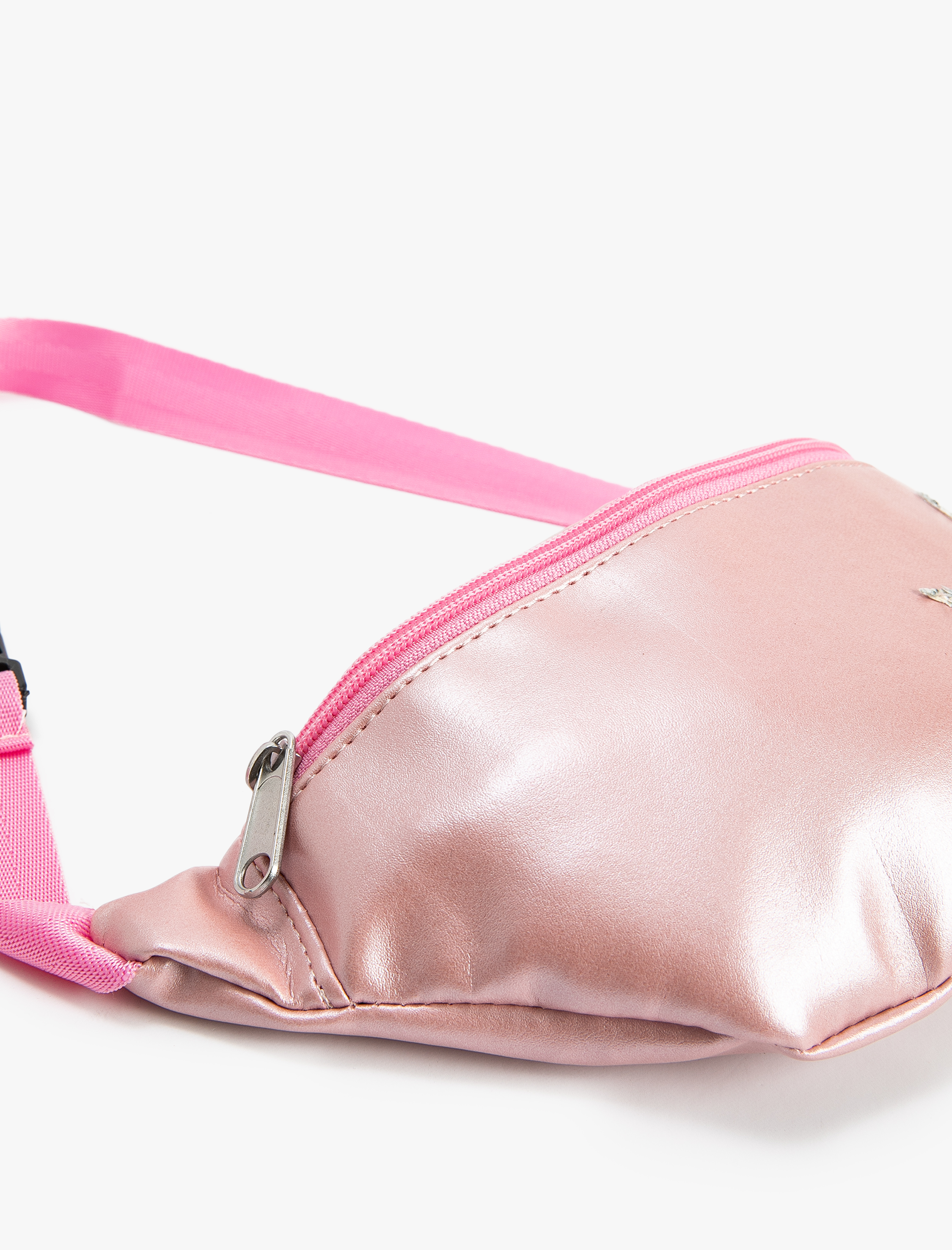  Kız Çocuk Bel Çantası Parlak Fermuarlı