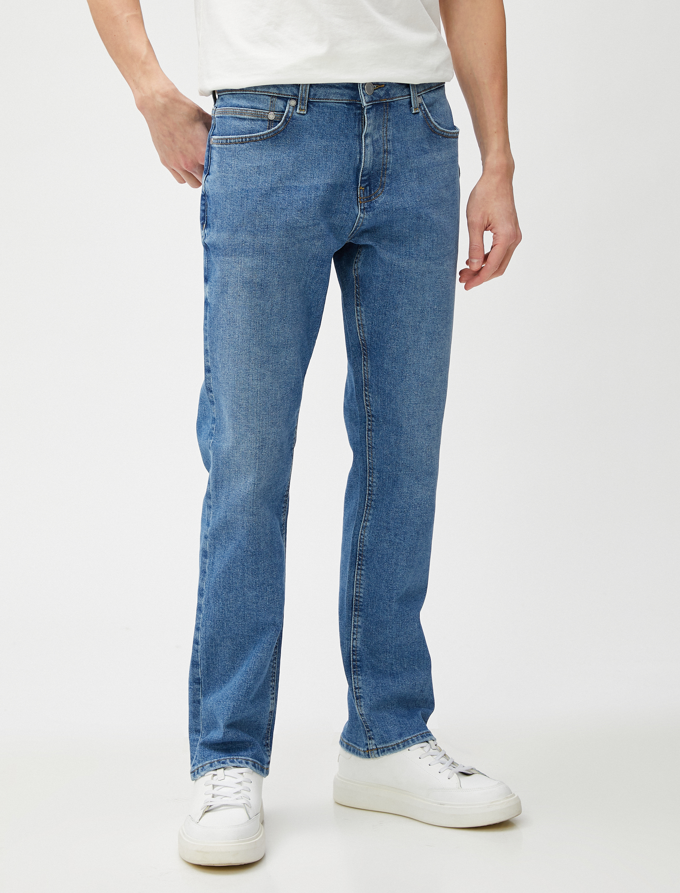   Straight Fit Boru Paça Kot Pantolon - Mark Jean