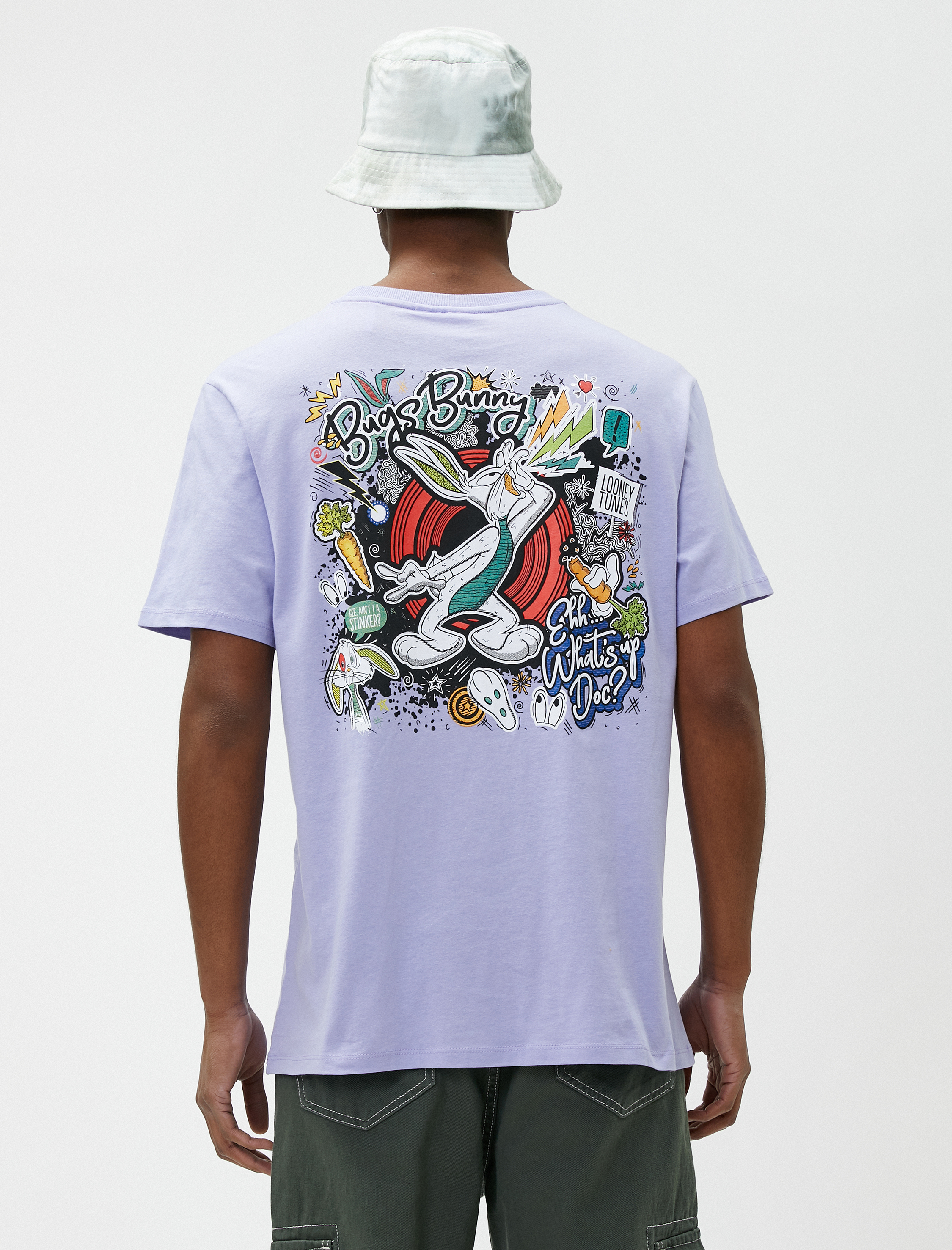   Bugs Bunny Oversize Tişört Arkası Baskılı Lisanslı