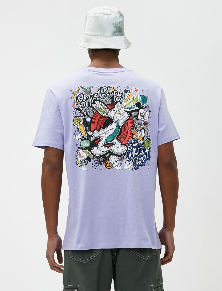   Bugs Bunny Oversize Tişört Arkası Baskılı Lisanslı