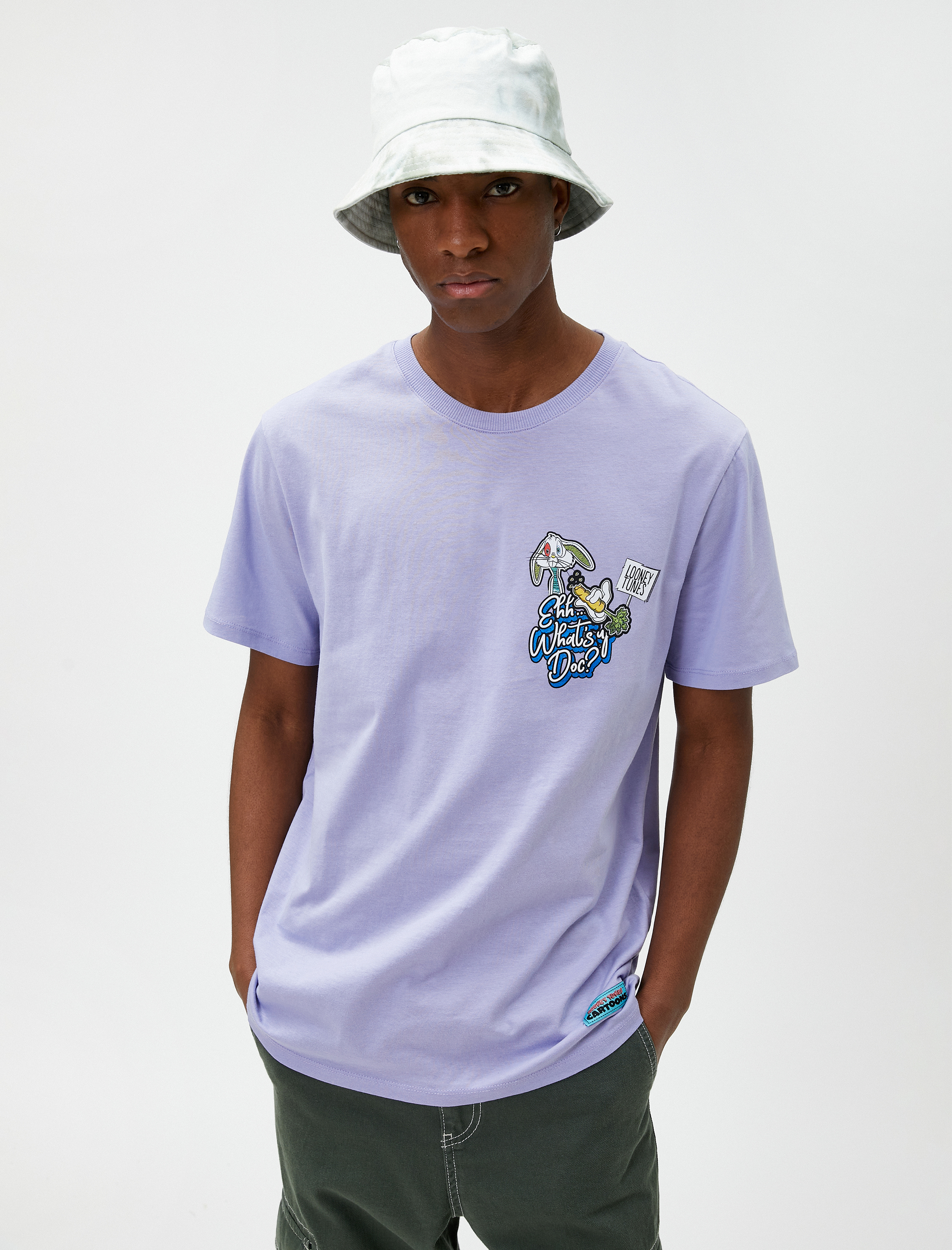   Bugs Bunny Oversize Tişört Arkası Baskılı Lisanslı