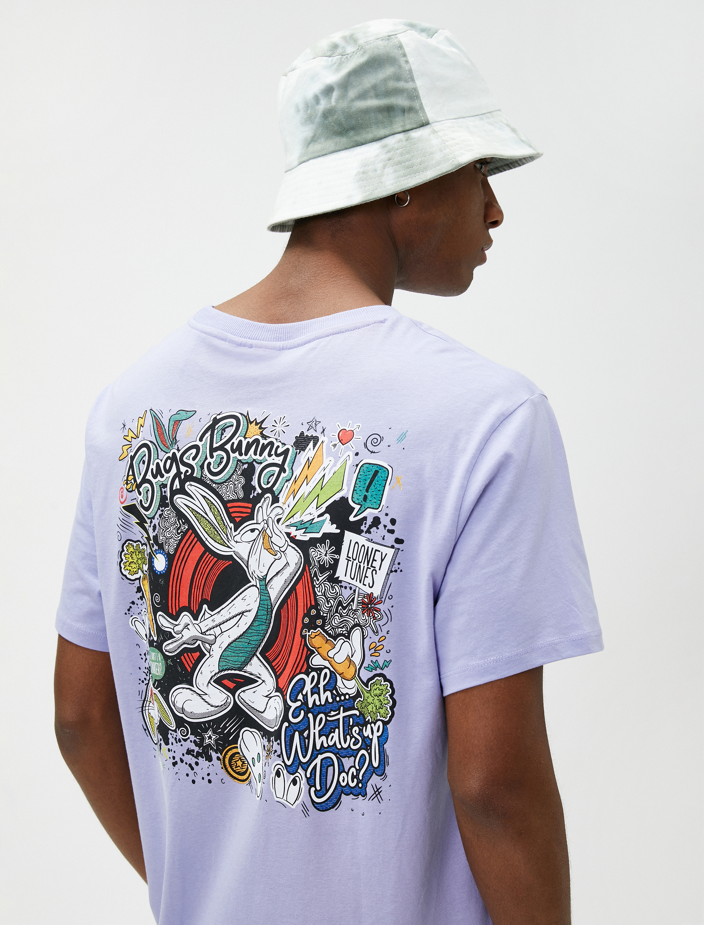   Bugs Bunny Oversize Tişört Arkası Baskılı Lisanslı