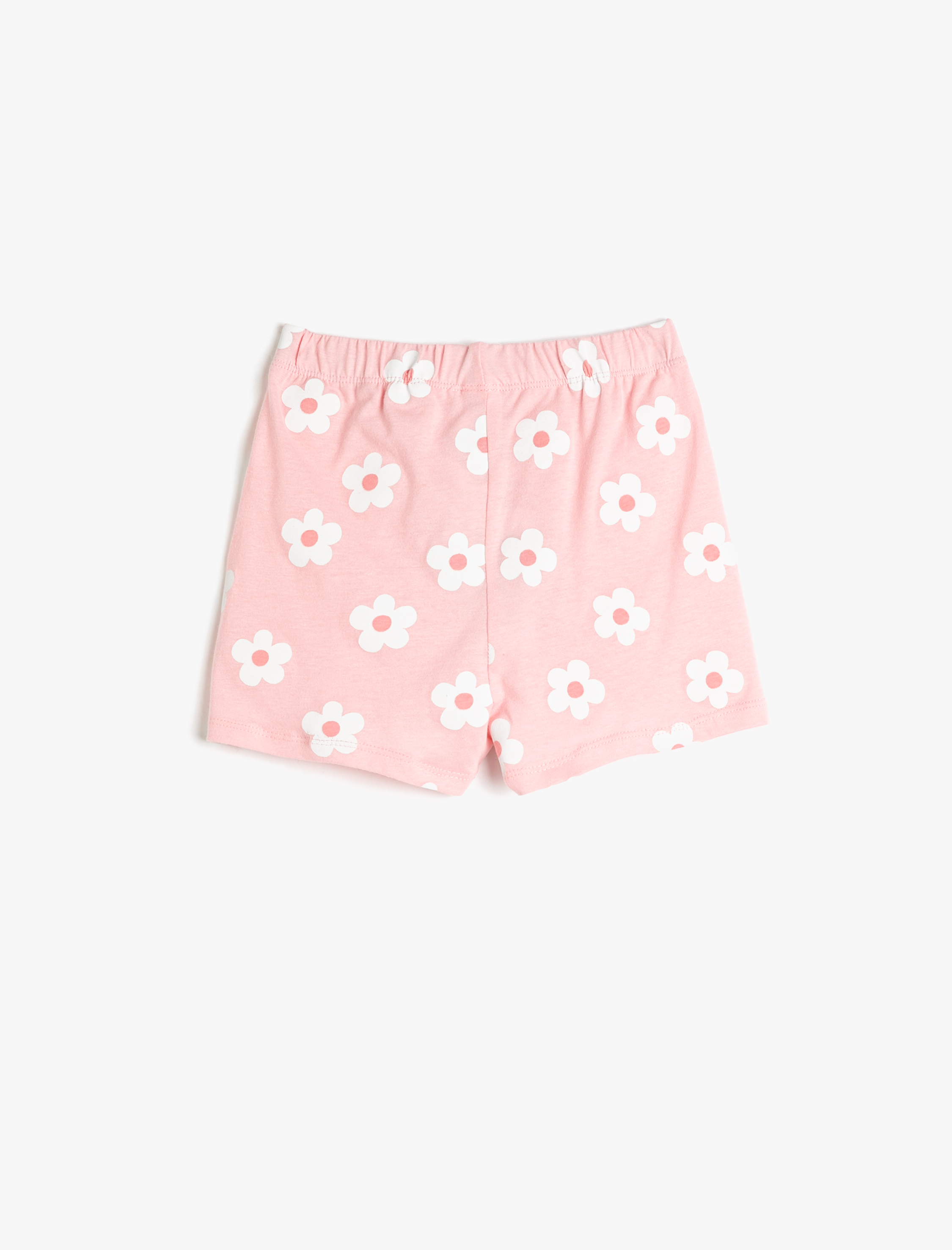  Kız Bebek Şort Papatya Baskılı Beli Lastikli Pamuklu