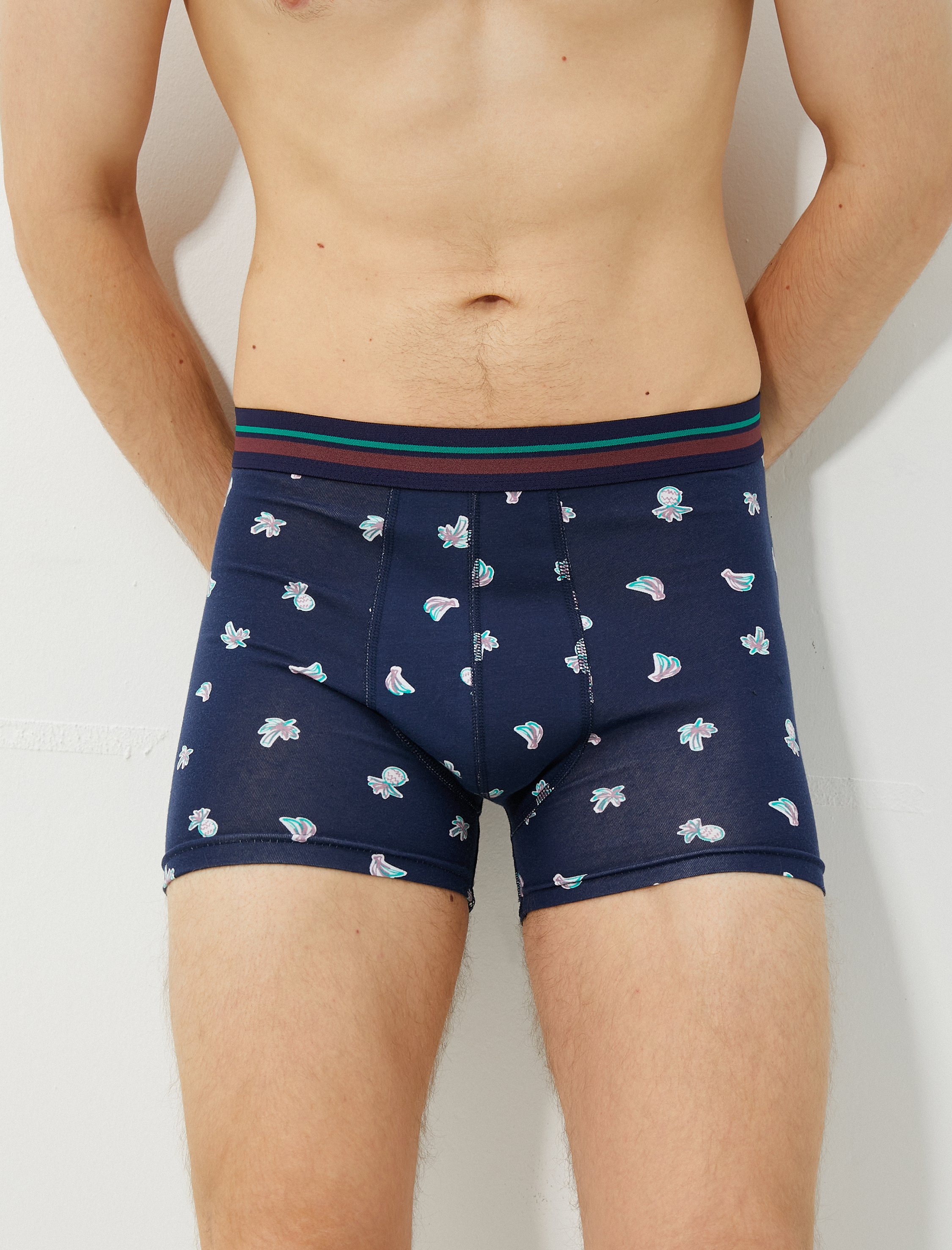   3'lü Boxer Seti Meyve Baskılı Pamuklu