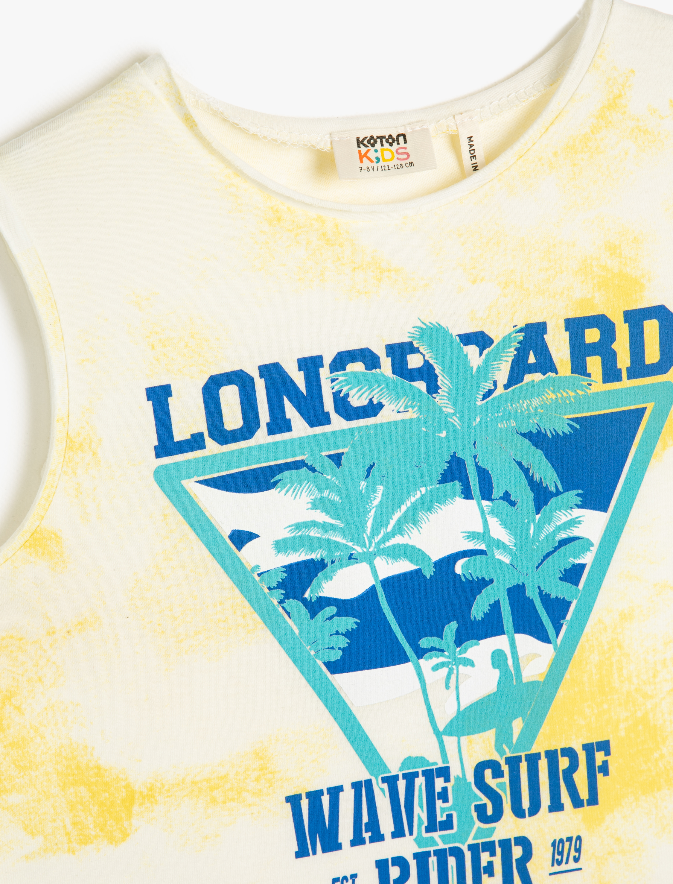  Erkek Çocuk Atlet Kolsuz Baskılı Batik Desenli Pamuklu