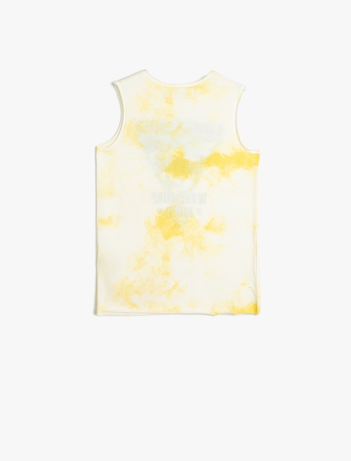 Erkek Çocuk Atlet Kolsuz Baskılı Batik Desenli Pamuklu