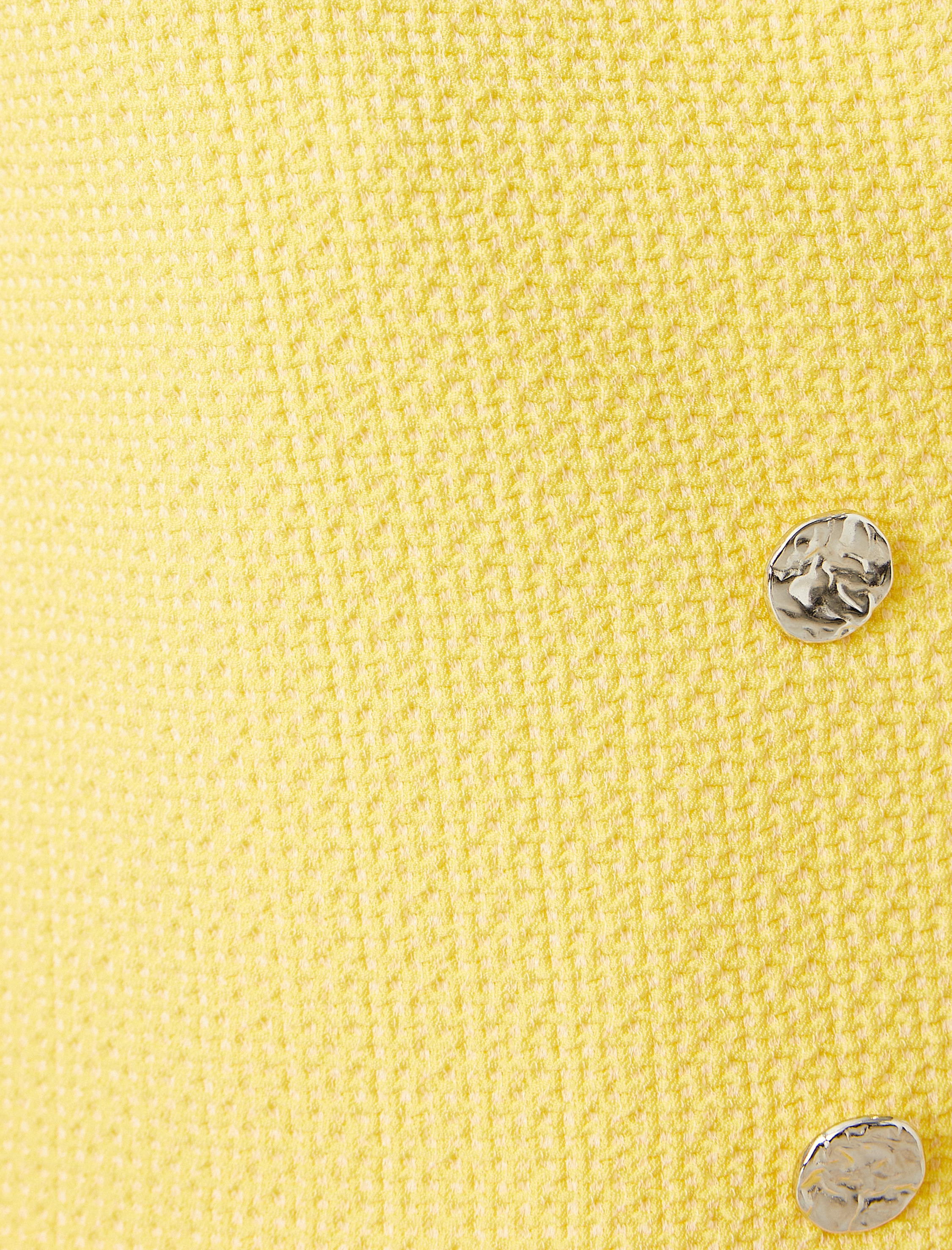   Kısa Tüvit Ceket Kısa Kollu Kruvaze Düğmeli V Yaka