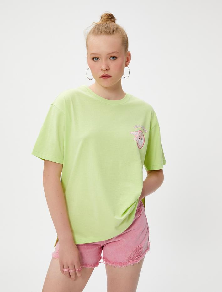  Lola Bunny Tişört Oversize Lisanslı Kısa Kollu Bisiklet Yaka Pamuklu