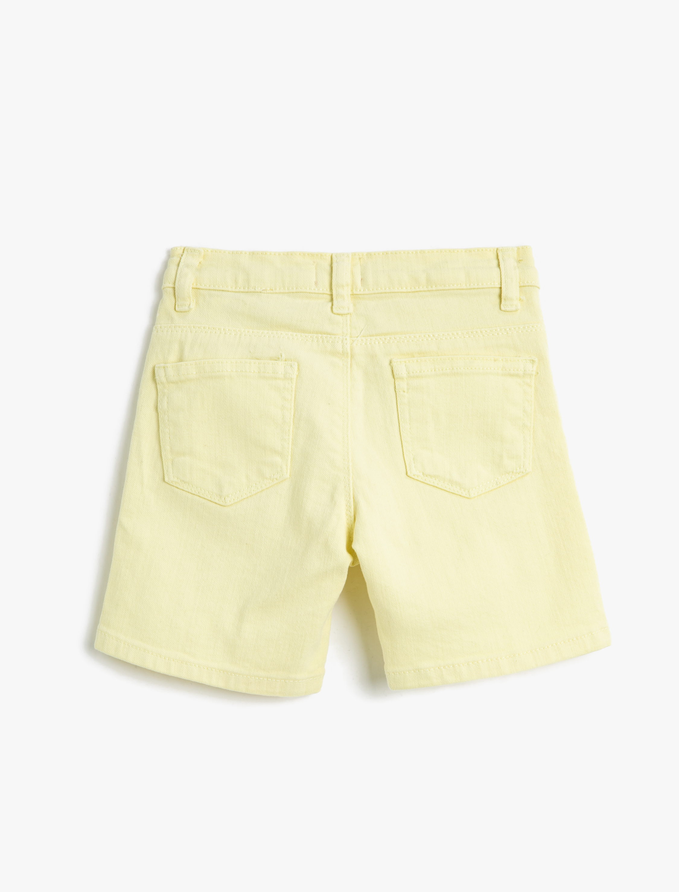 Erkek Çocuk Kot Şort Basic Cepli Pamuklu Beli Ayarlanabilir Lastikli