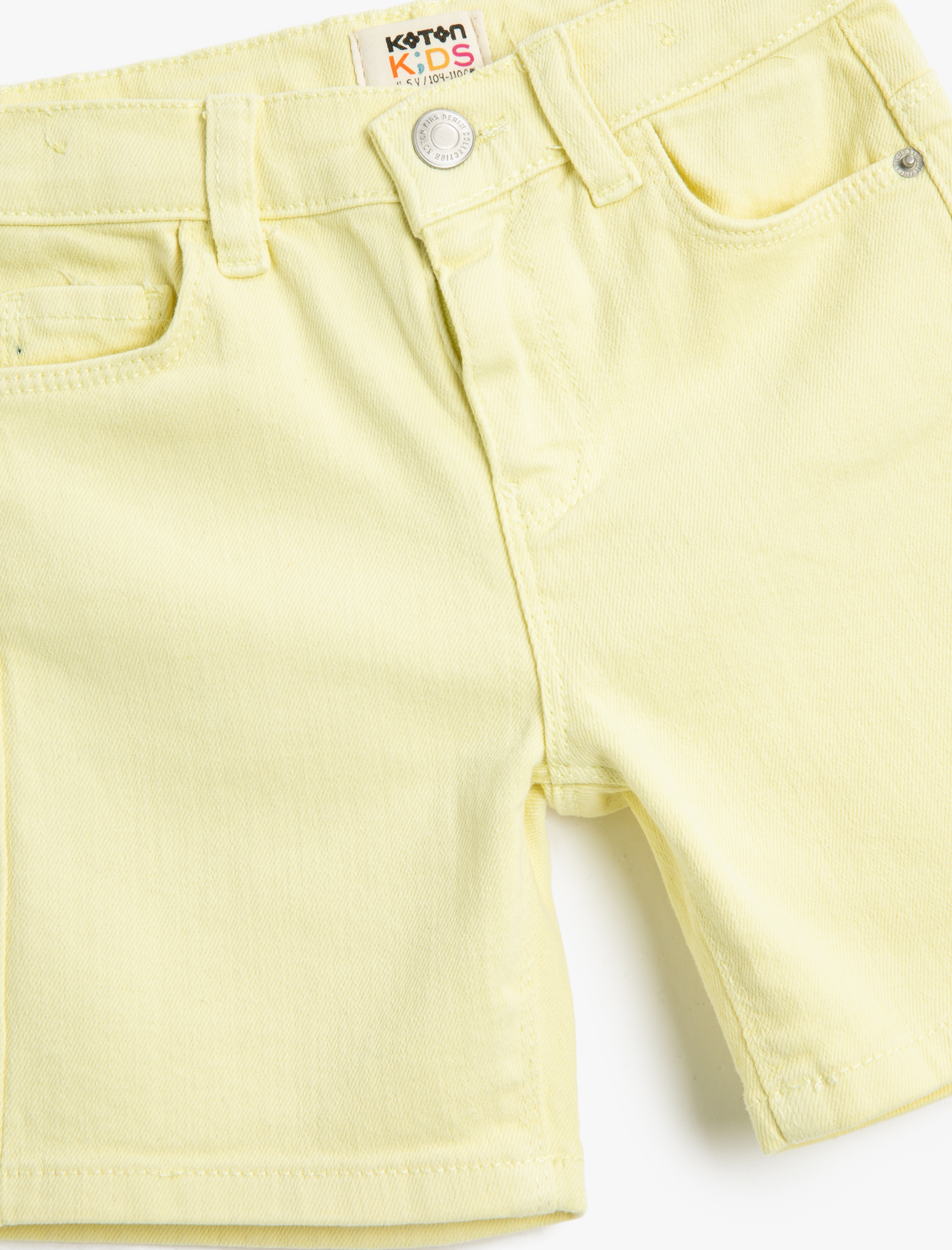 Erkek Çocuk Kot Şort Basic Cepli Pamuklu Beli Ayarlanabilir Lastikli