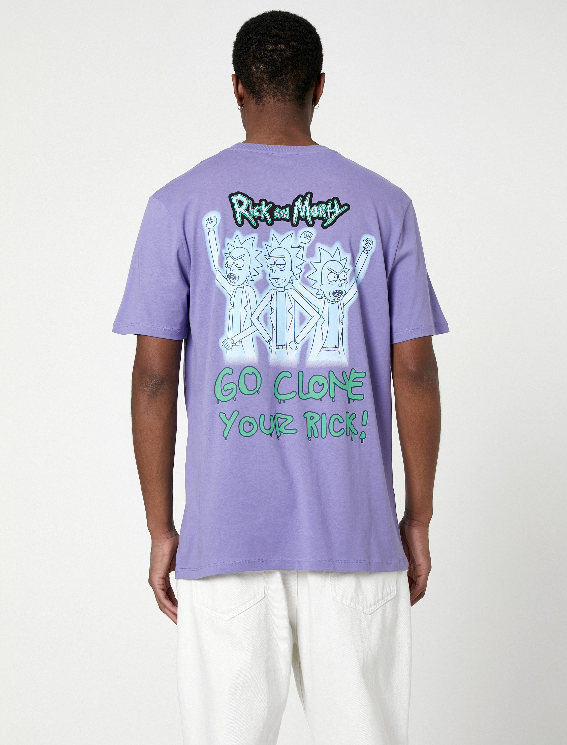   Rick and Morty Oversize Tişört Lisanslı Baskılı Pamuklu