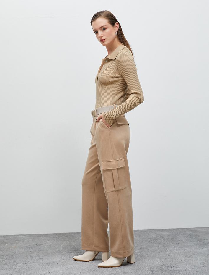  Kemerli Cepli Kargo Pantolon
