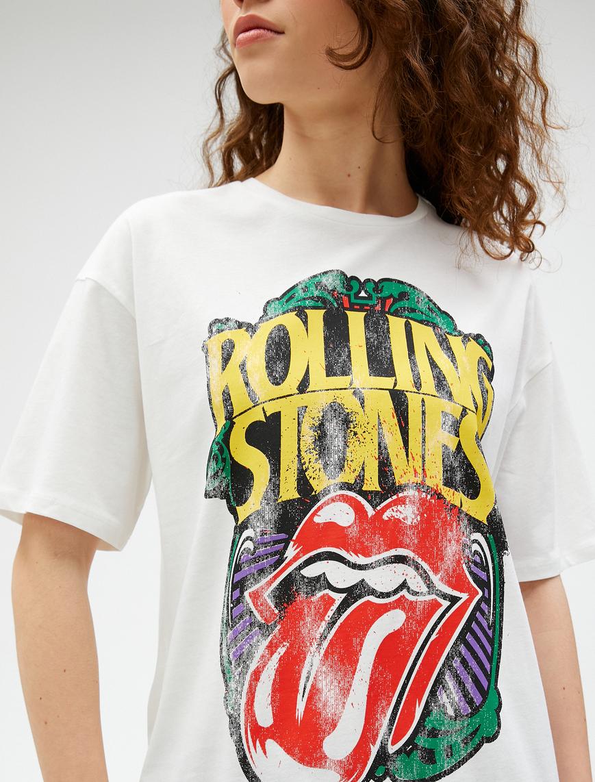   Rolling Stones Tişört Baskılı Lisanslı Kısa Kollu